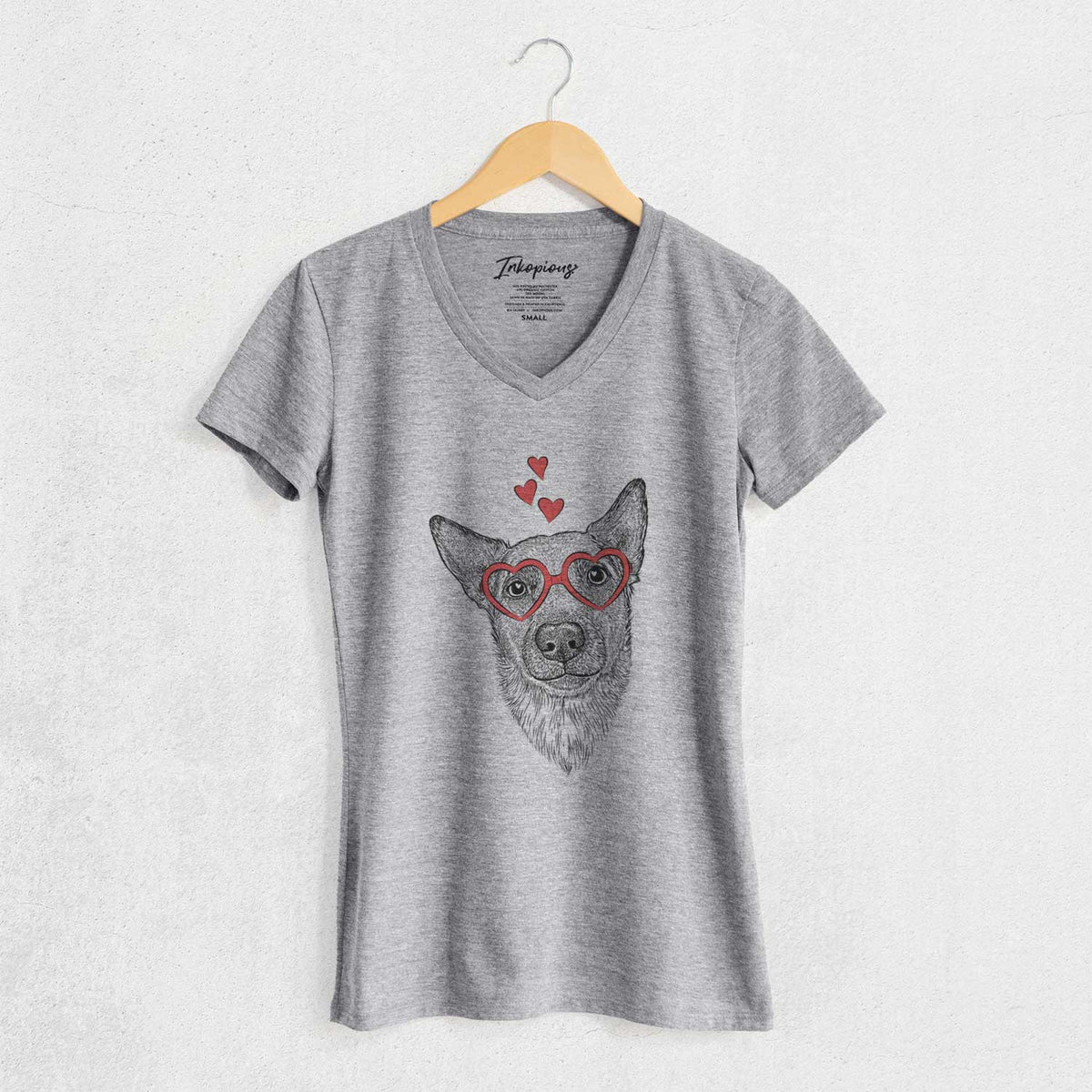 Valentine Luna the Shepherd Mix - Women's V-neck Shirt