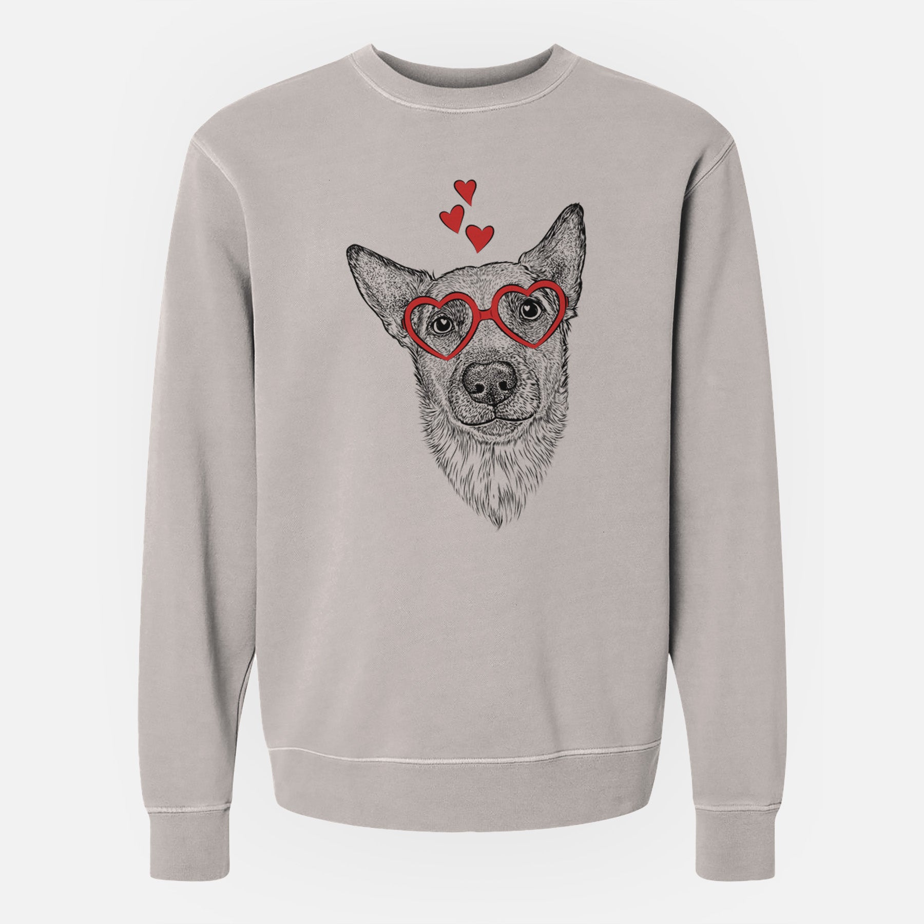 Valentine Luna the Shepherd Mix - Unisex Pigment Dyed Crew Sweatshirt