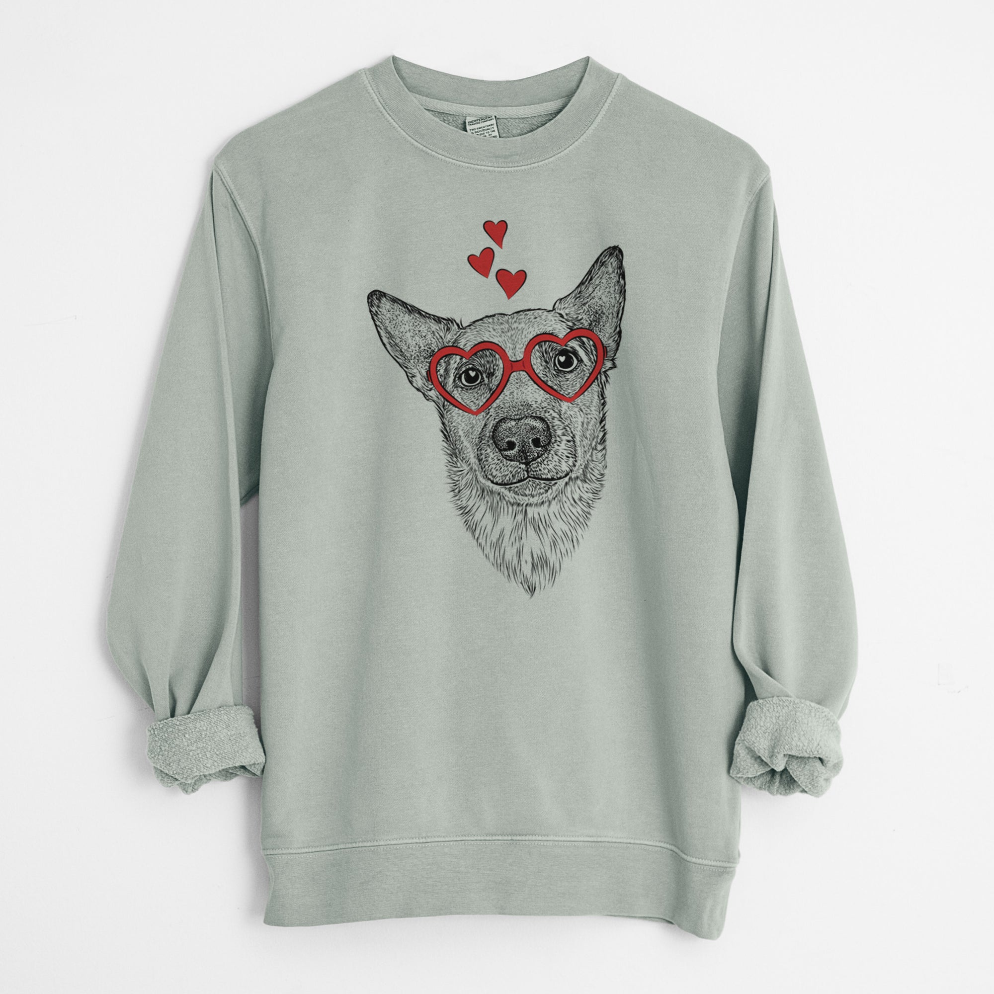 Valentine Luna the Shepherd Mix - Unisex Pigment Dyed Crew Sweatshirt