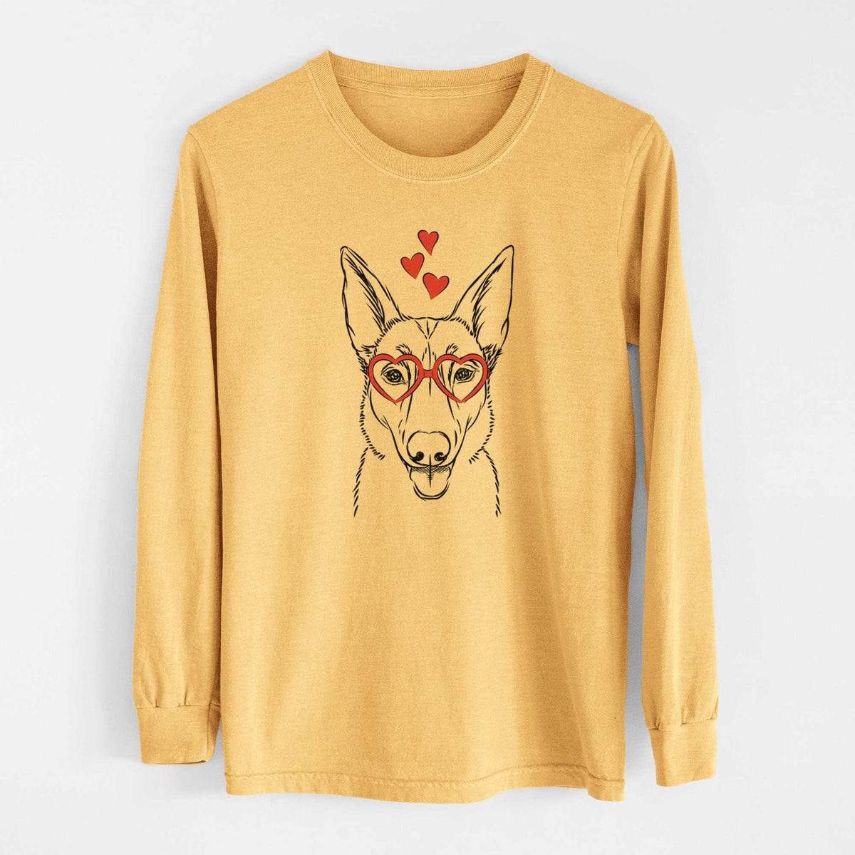 Valentine Lyric the Belgian Malinois - Heavyweight 100% Cotton Long Sleeve