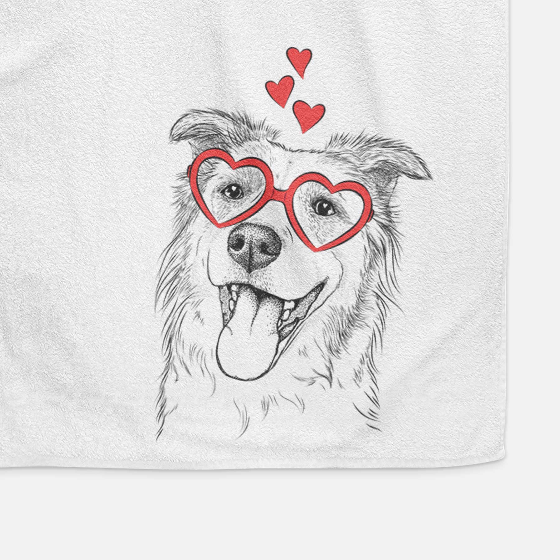 Macaroni the Border Collie Decorative Hand Towel