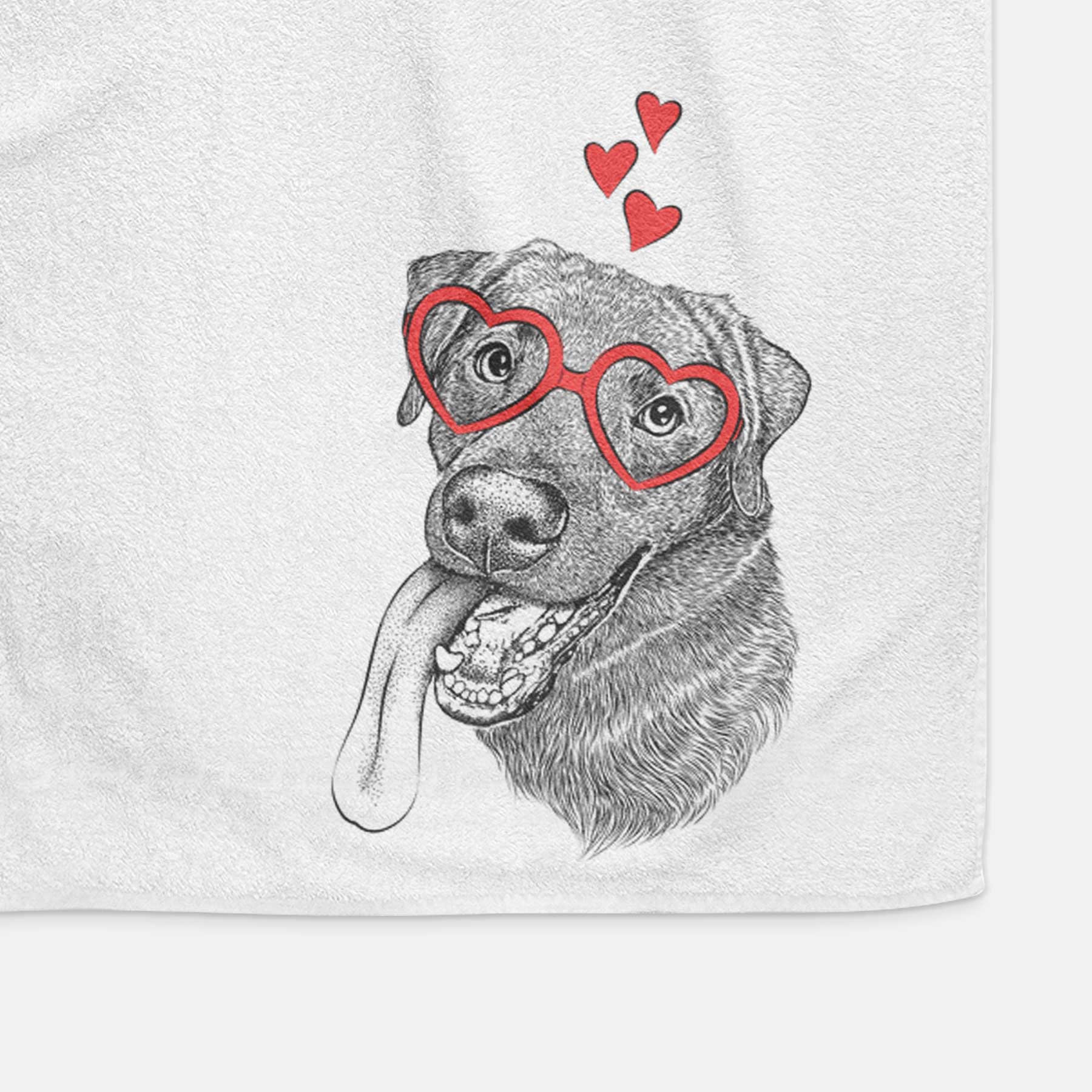 Macaroni the Lab Mix Decorative Hand Towel