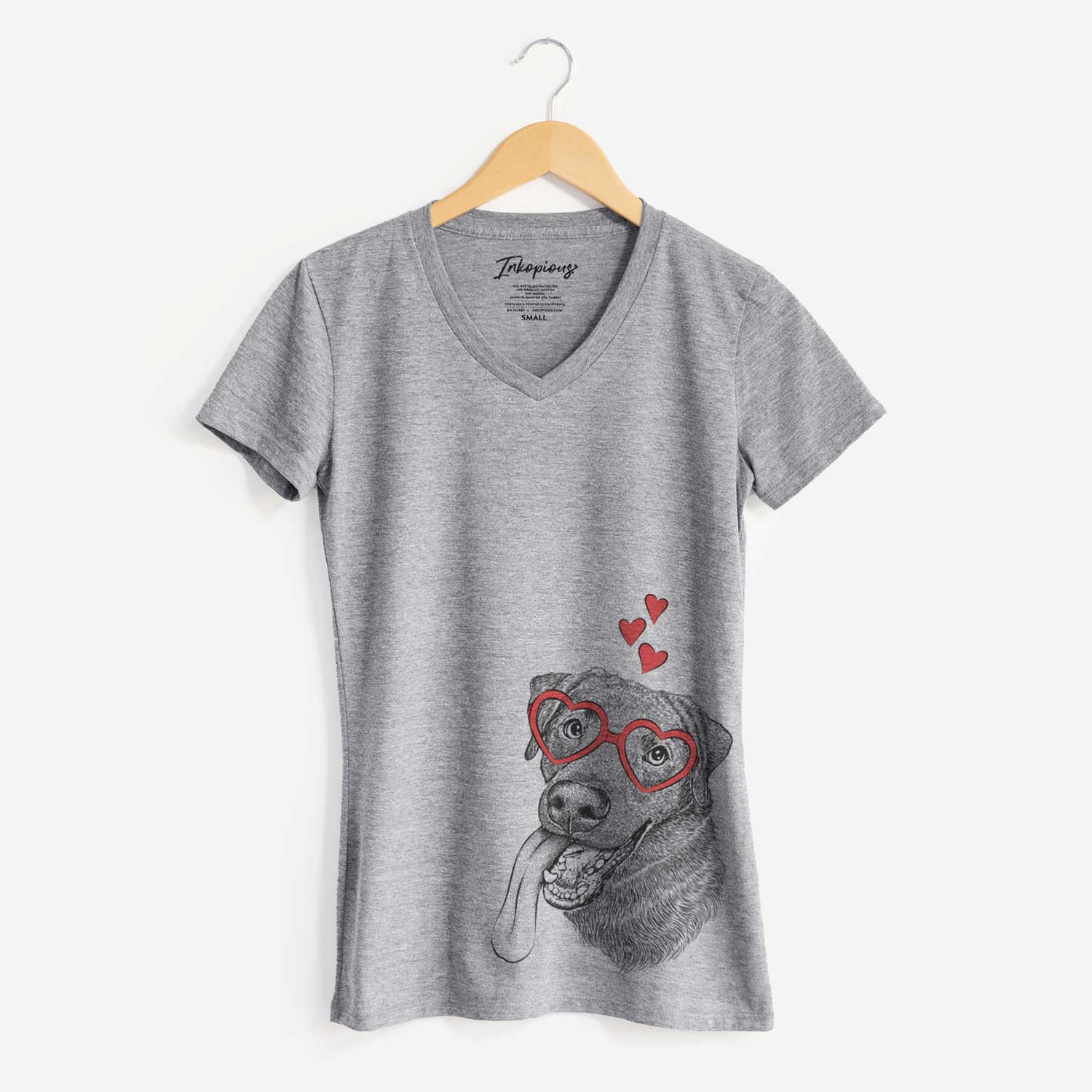 Valentine Macaroni the Lab Mix - Women's V-neck Shirt