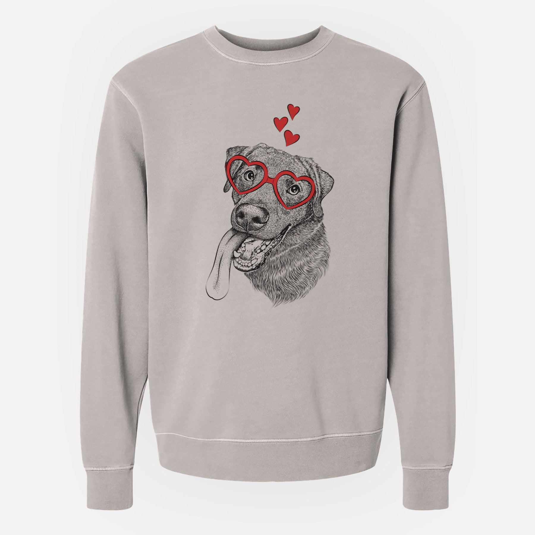 Valentine Macaroni the Lab Mix - Unisex Pigment Dyed Crew Sweatshirt