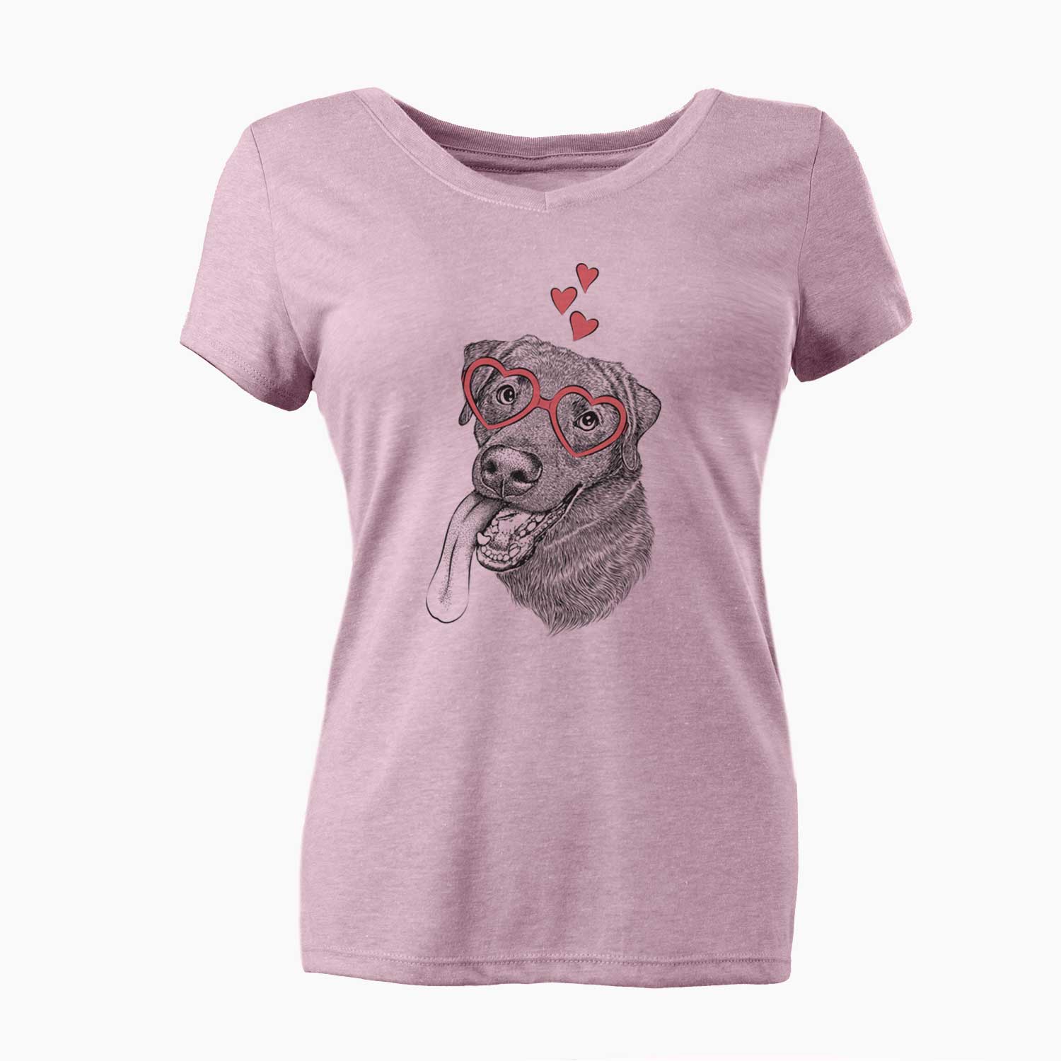 Valentine Macaroni the Lab Mix - Women's V-neck Shirt