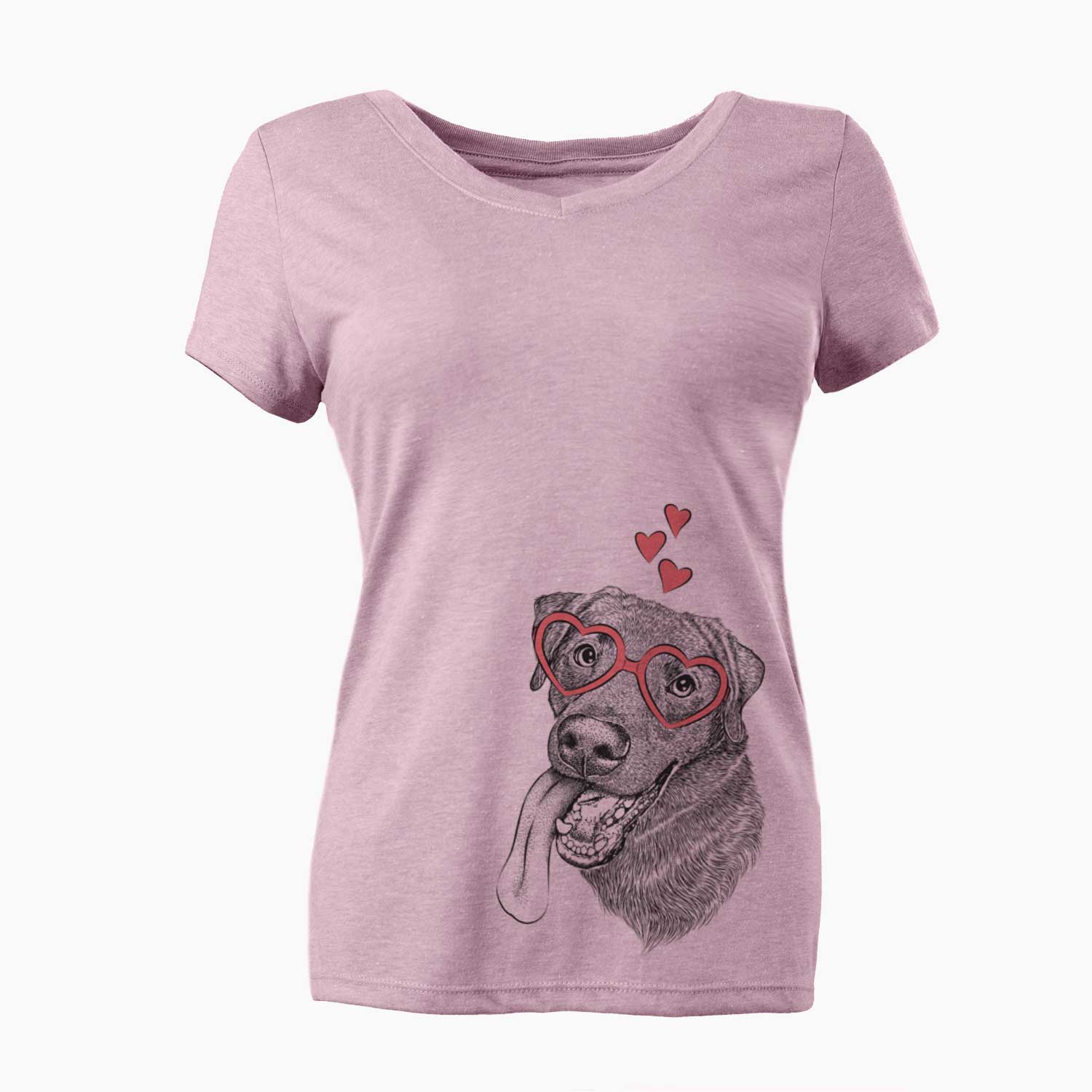 Valentine Macaroni the Lab Mix - Women's V-neck Shirt