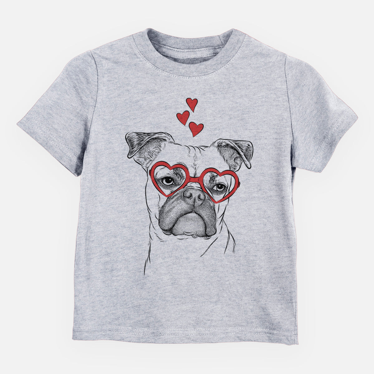 Valentine Mack the Bugg (Boston Terrier/Pug) - Kids/Youth/Toddler Shirt