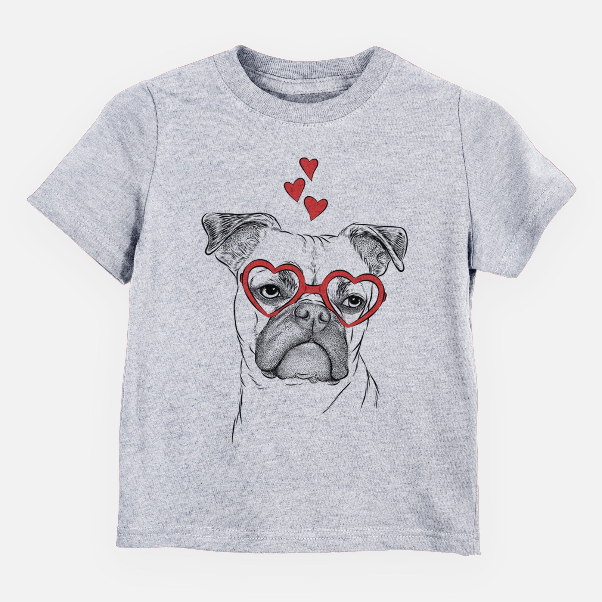 Valentine Mack the Bugg (Boston Terrier/Pug) - Kids/Youth/Toddler Shirt