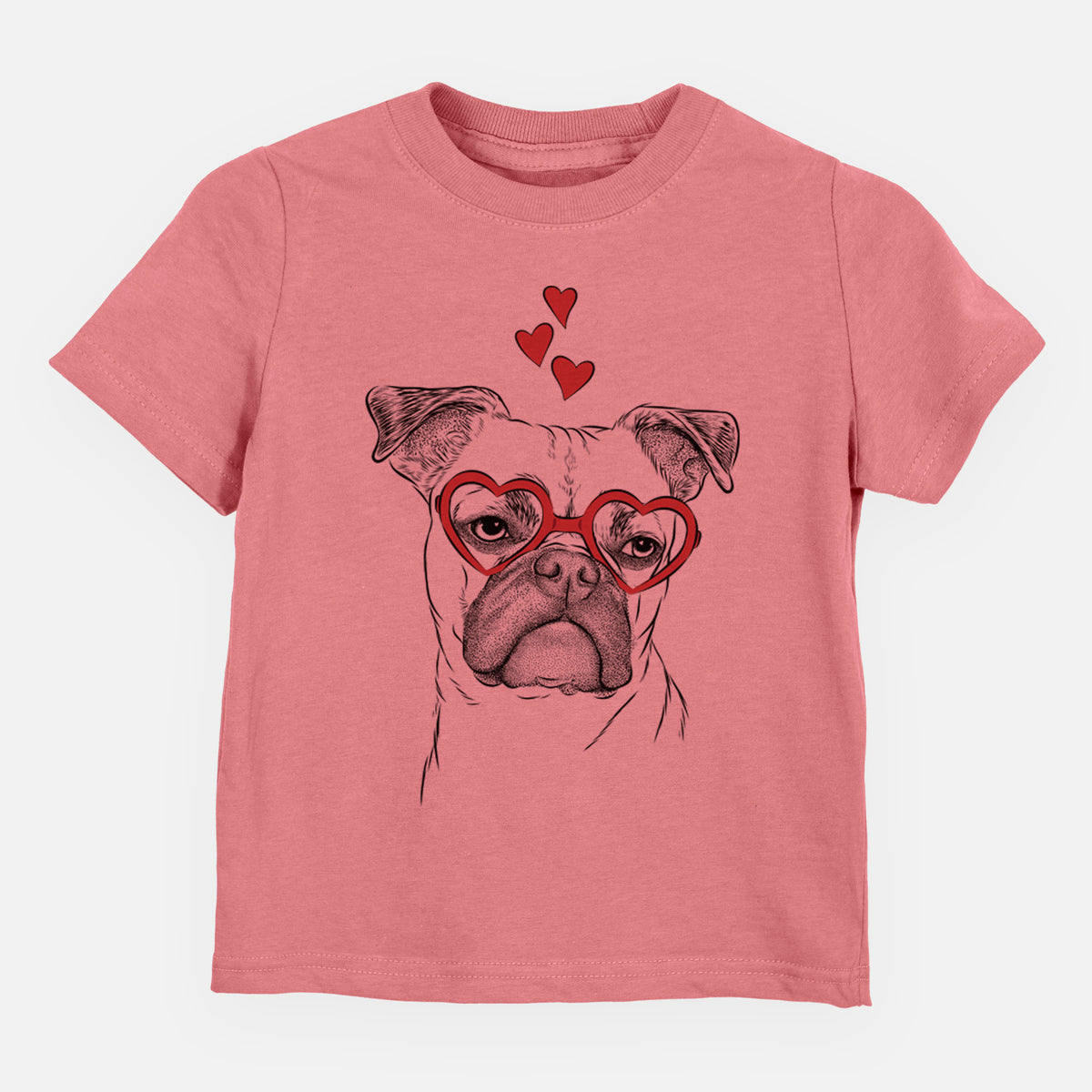 Valentine Mack the Bugg (Boston Terrier/Pug) - Kids/Youth/Toddler Shirt