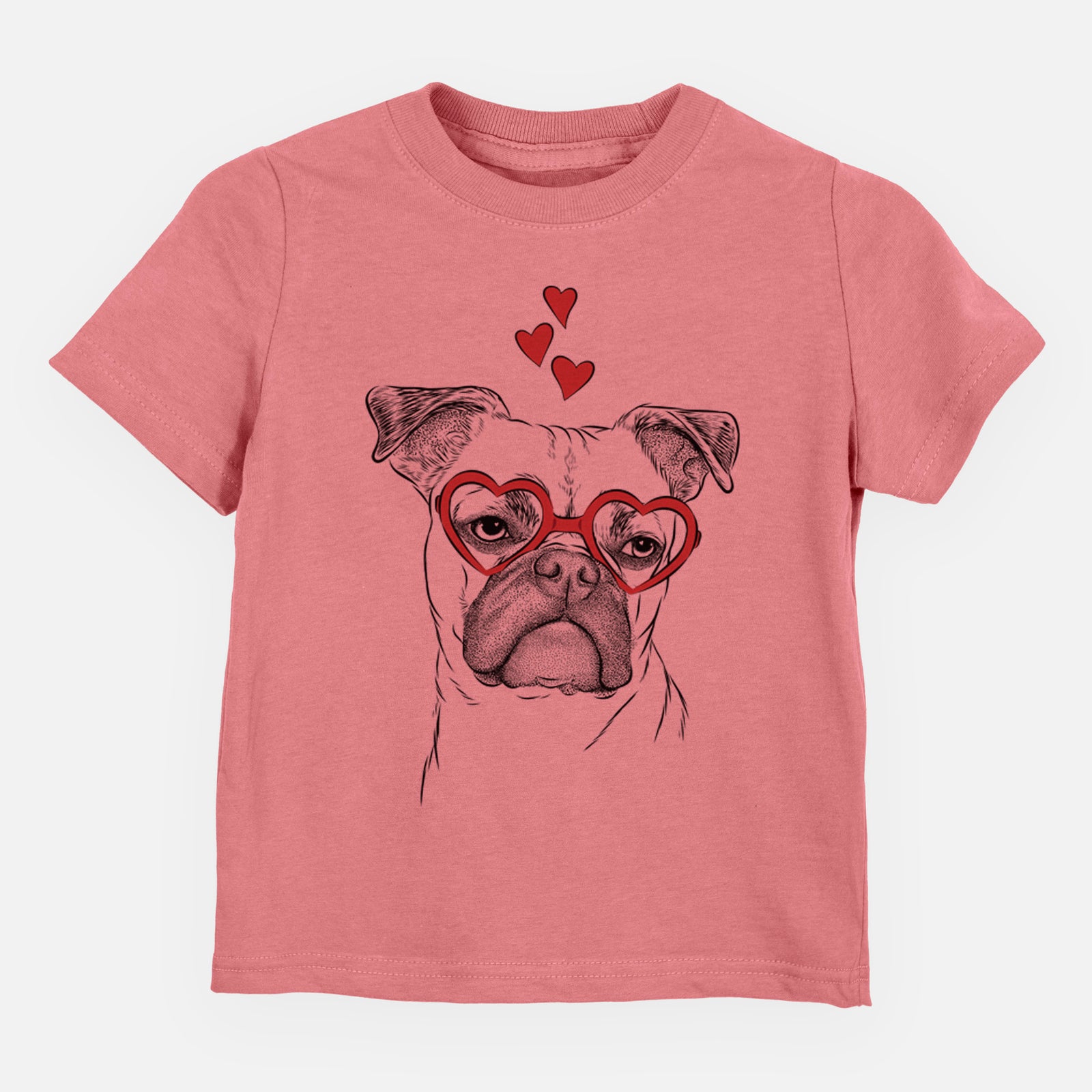 Valentine Mack the Bugg (Boston Terrier/Pug) - Kids/Youth/Toddler Shirt