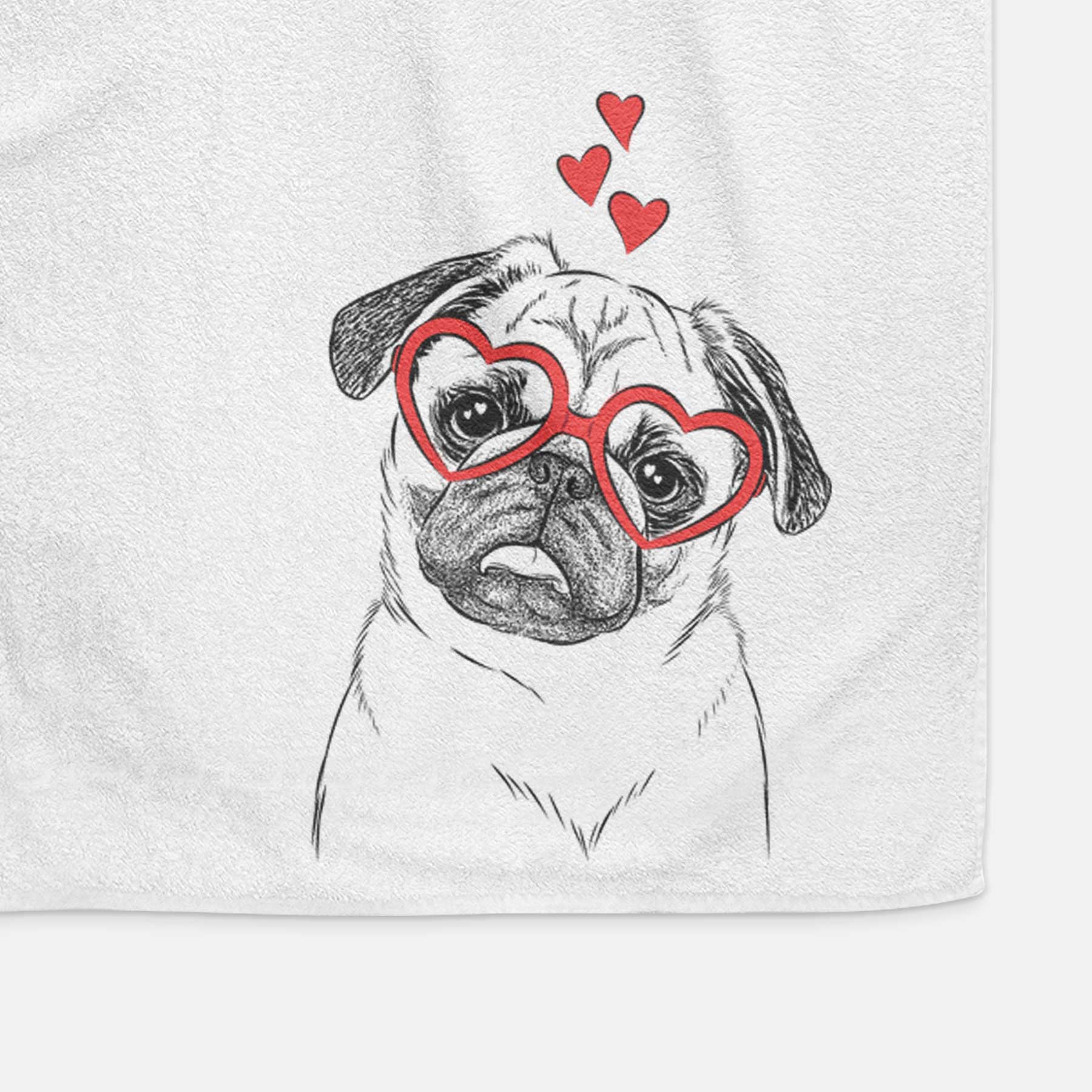 Macy the Pug Decorative Hand Towel