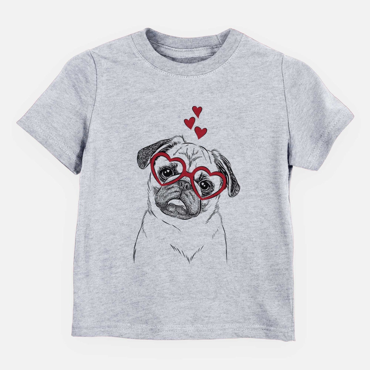 Valentine Macy the Pug - Kids/Youth/Toddler Shirt