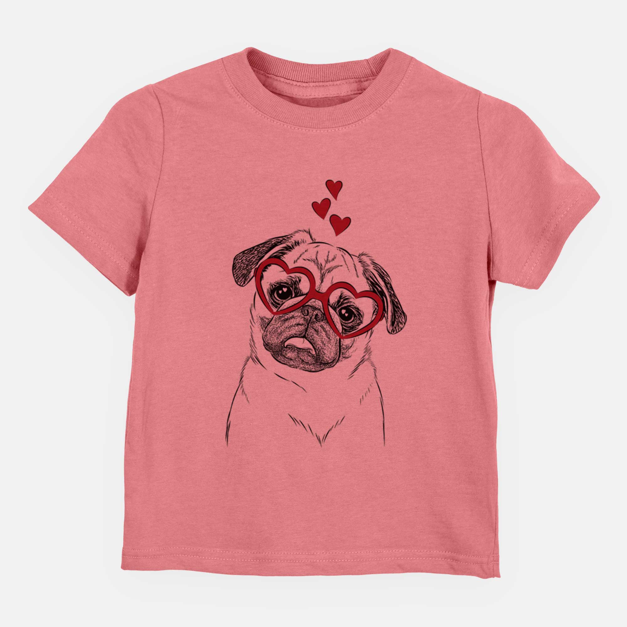 Valentine Macy the Pug - Kids/Youth/Toddler Shirt