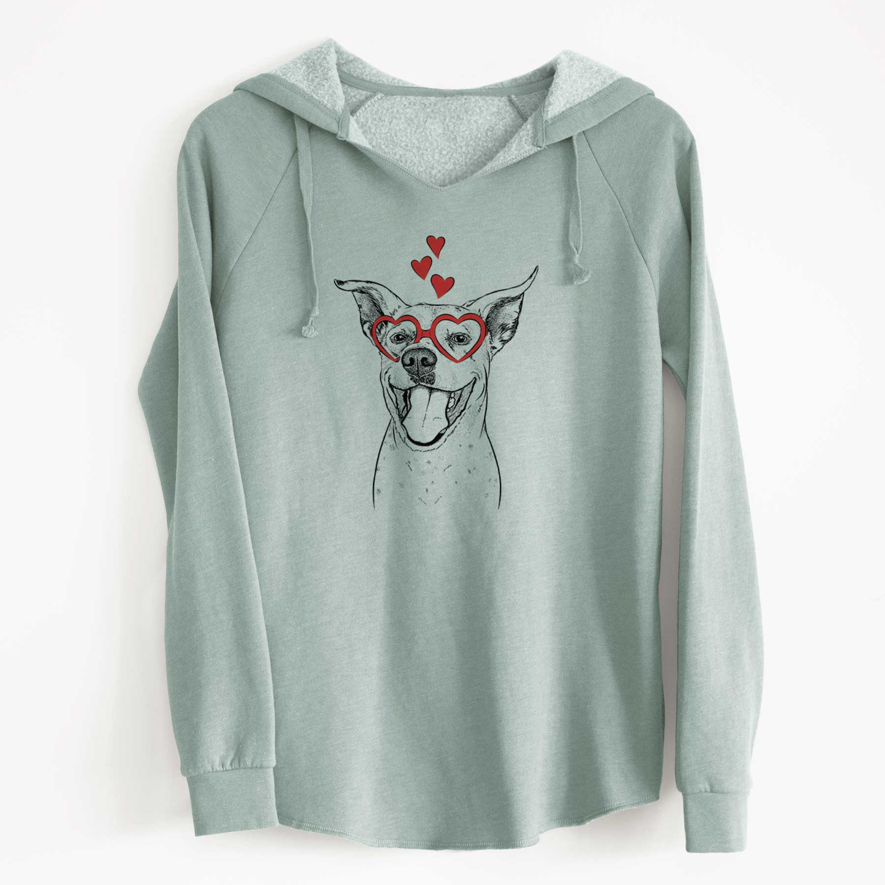 Valentine Maddie the Dalmatian Pitbull Mix - Cali Wave Hooded Sweatshirt