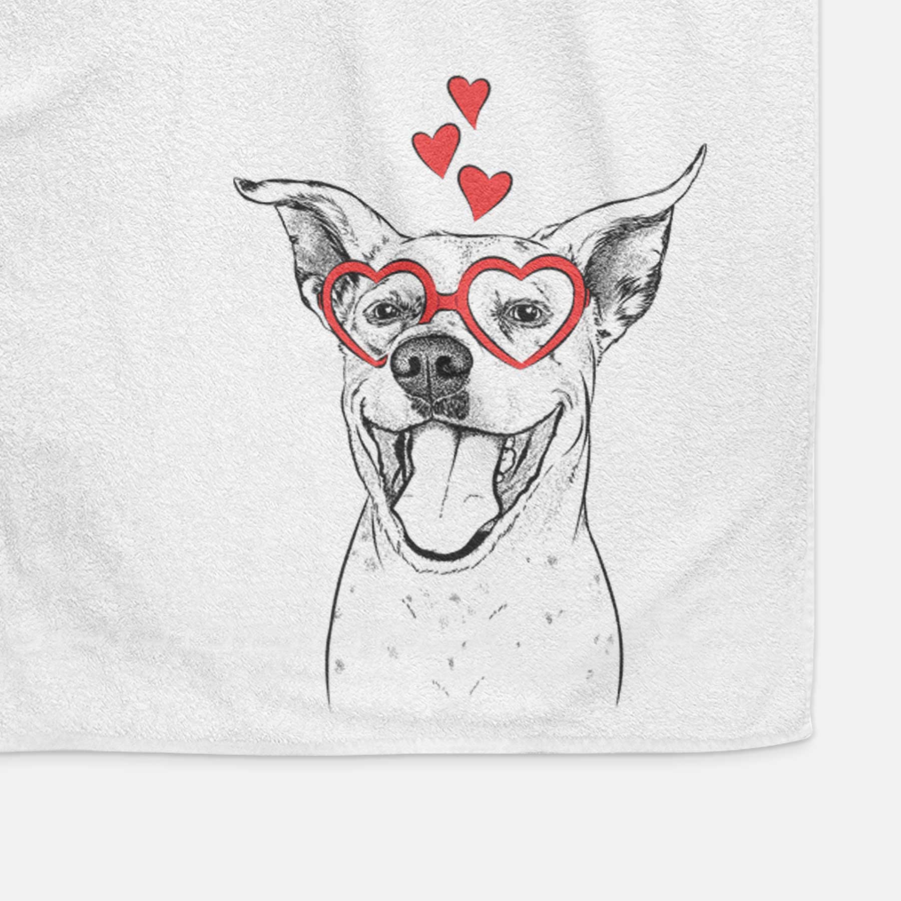 Maddie the Dalmatian Pitbull Mix Decorative Hand Towel