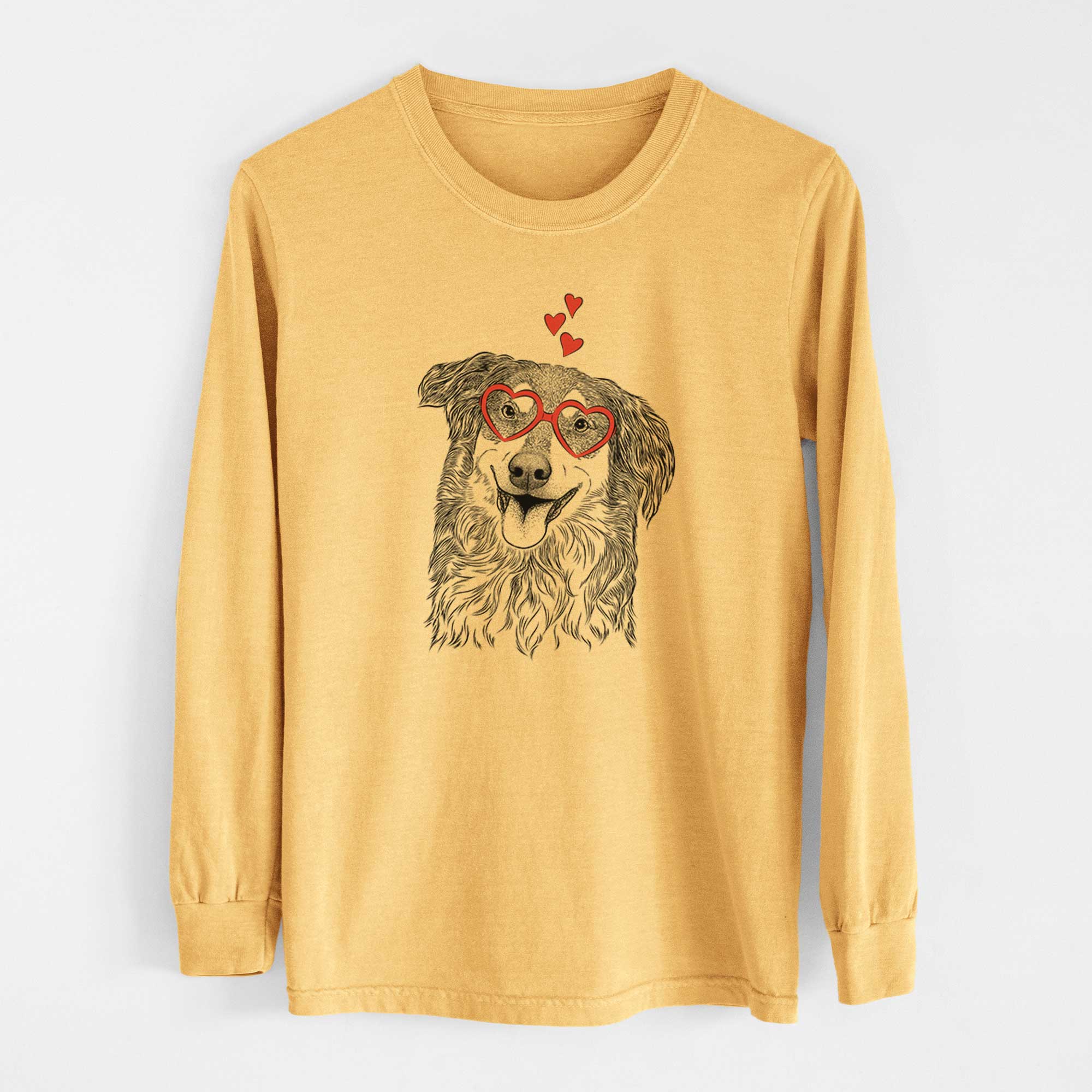 Valentine Maddie the English Shepherd - Heavyweight 100% Cotton Long Sleeve