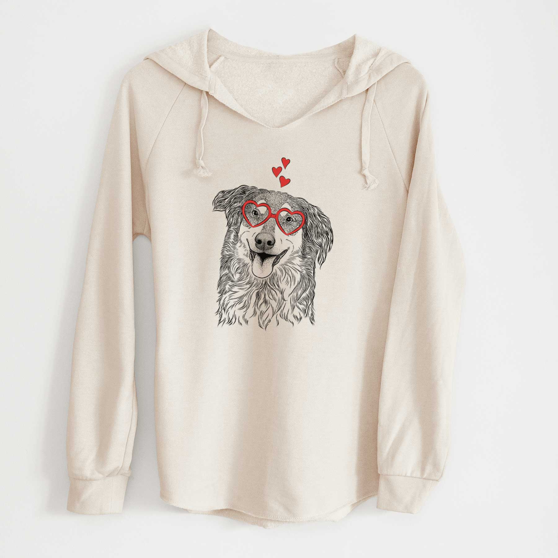 Valentine Maddie the English Shepherd - Cali Wave Hooded Sweatshirt