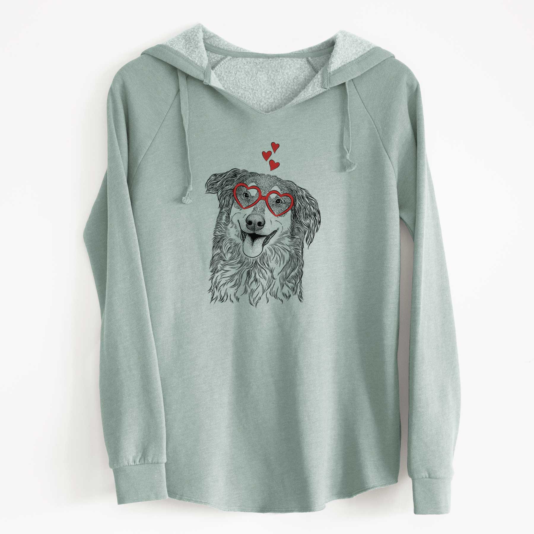 Valentine Maddie the English Shepherd - Cali Wave Hooded Sweatshirt