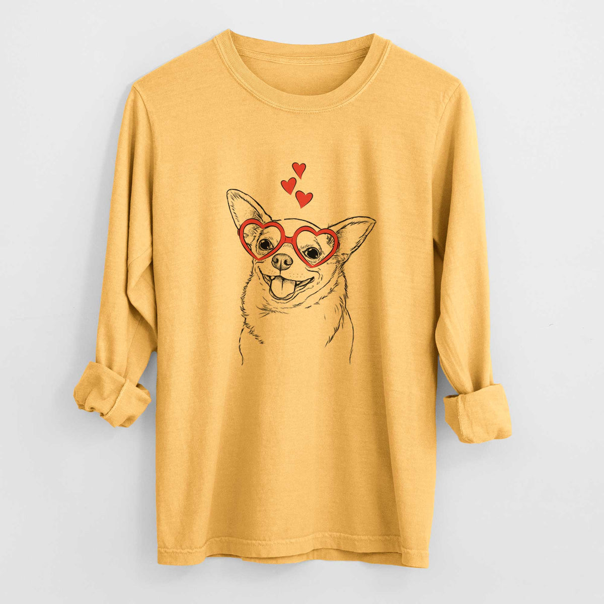 Valentine Maddison Pearl the Chihuahua - Heavyweight 100% Cotton Long Sleeve