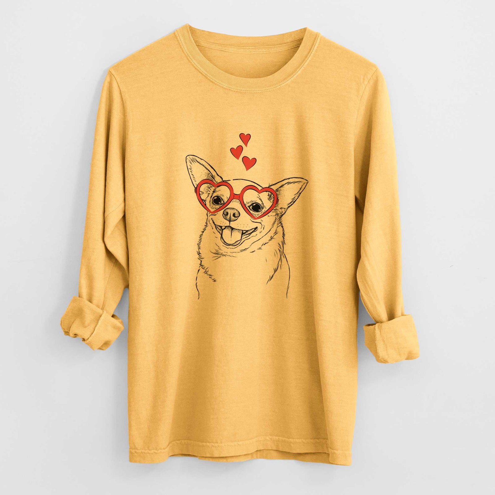 Valentine Maddison Pearl the Chihuahua - Heavyweight 100% Cotton Long Sleeve