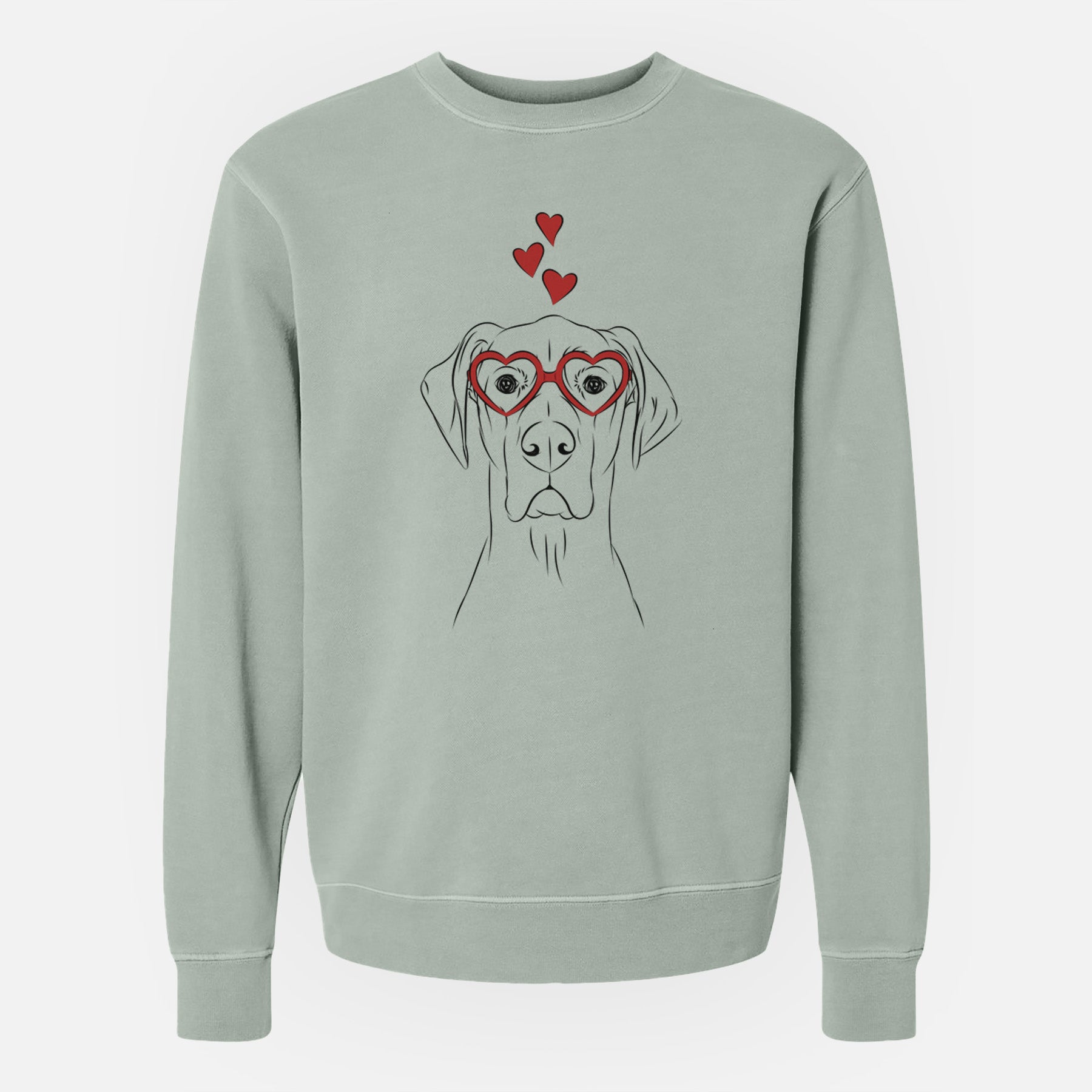 Valentine Maddox the Great Dane - Unisex Pigment Dyed Crew Sweatshirt