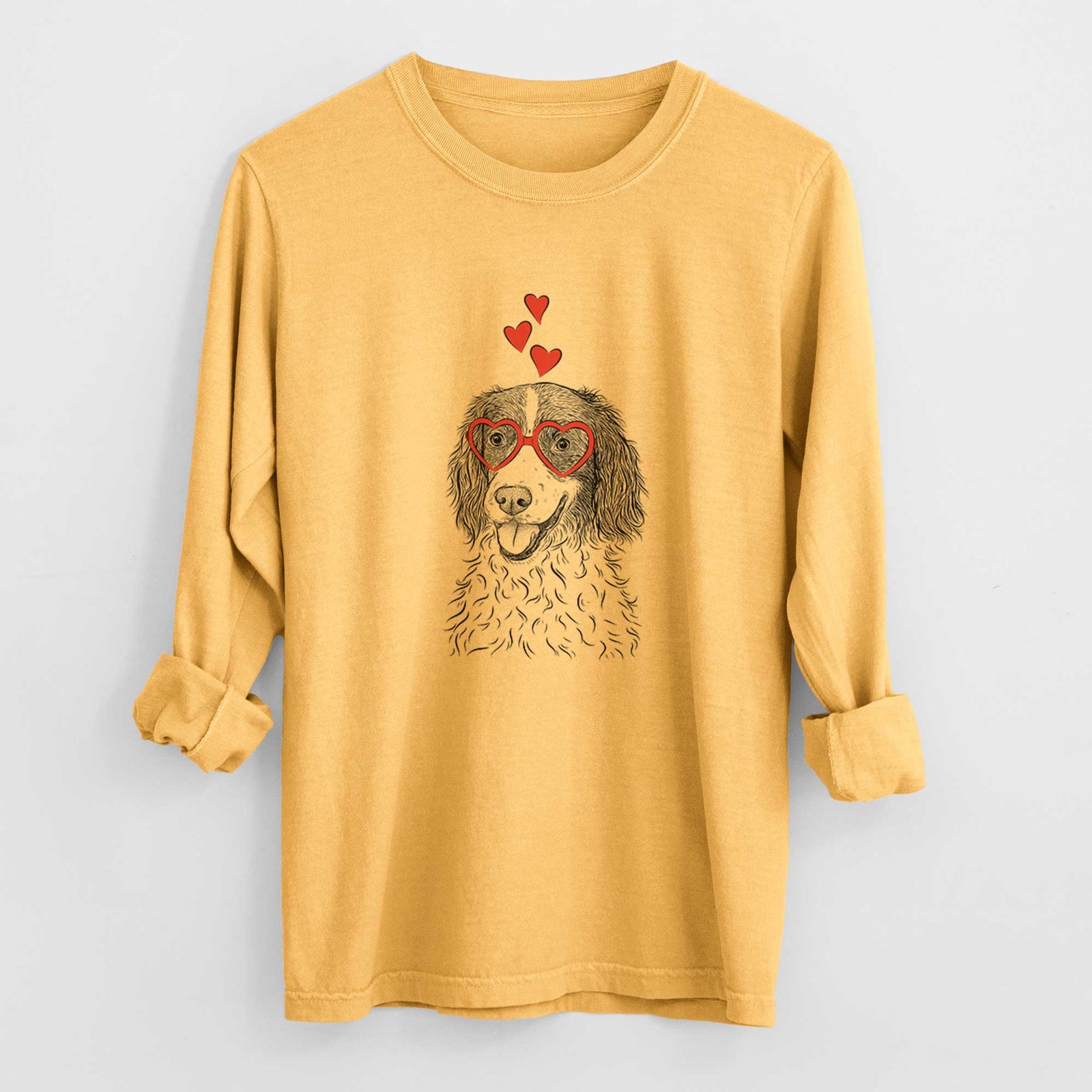 Valentine Maggie the Springer Spaniel - Heavyweight 100% Cotton Long Sleeve