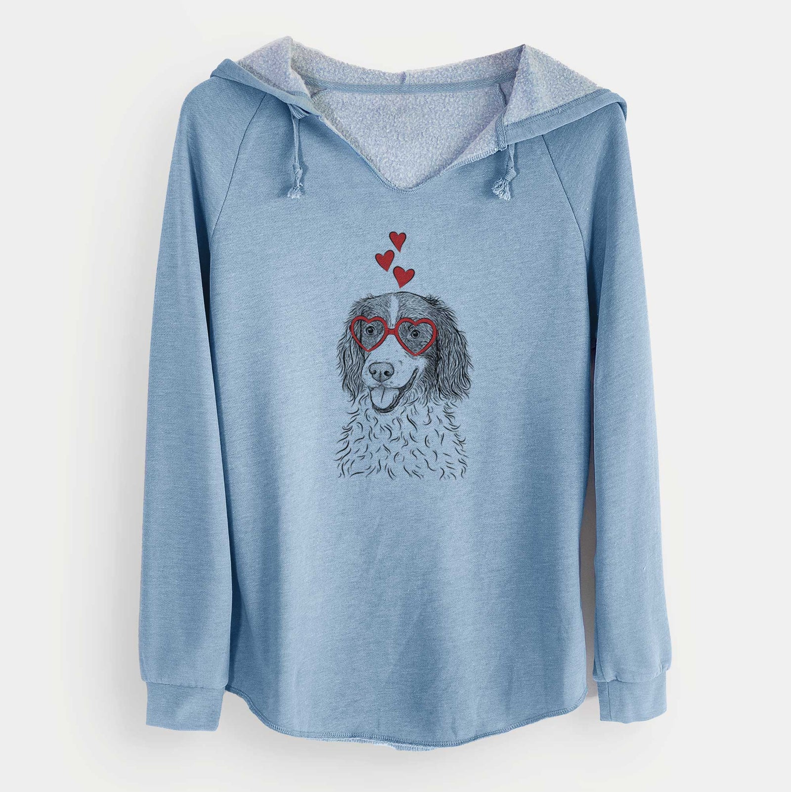 Valentine Maggie the Springer Spaniel - Cali Wave Hooded Sweatshirt