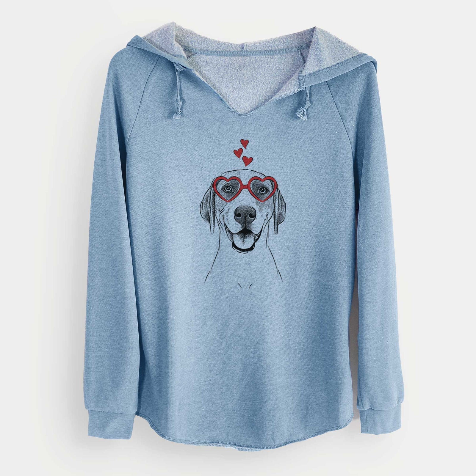 Valentine Maggie the Treeing Walker Coonhound - Cali Wave Hooded Sweatshirt