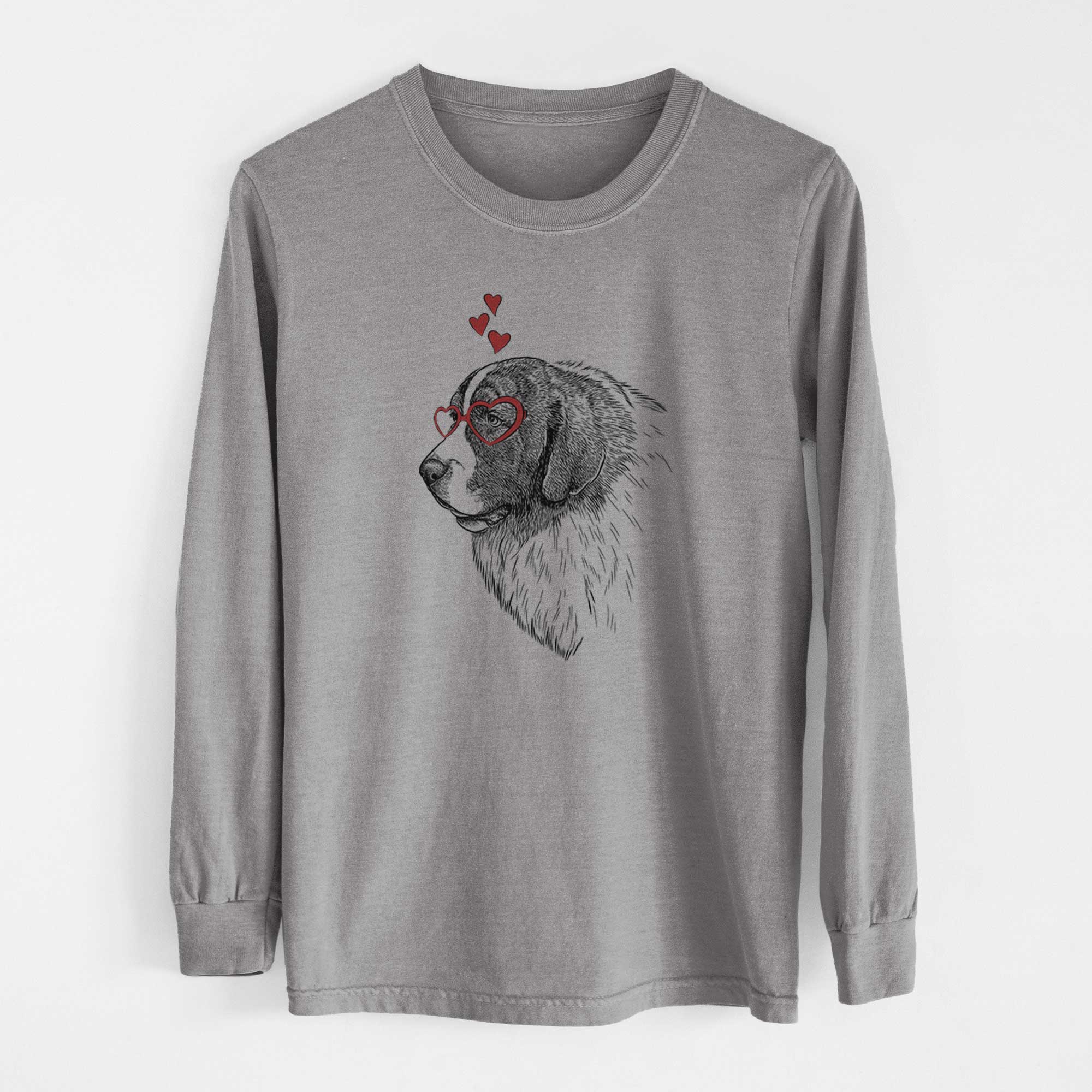 Valentine Magnus the Pyrenean Mastiff - Heavyweight 100% Cotton Long Sleeve