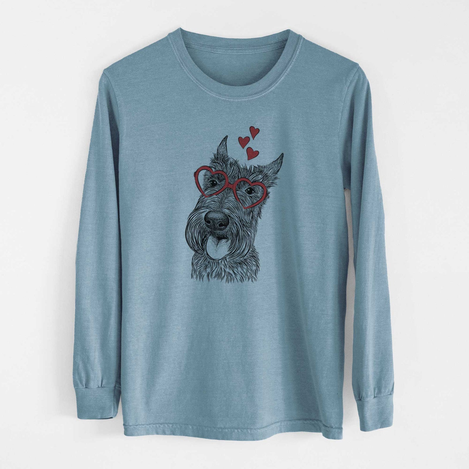 Valentine Magnus the Scottish Terrier - Heavyweight 100% Cotton Long Sleeve