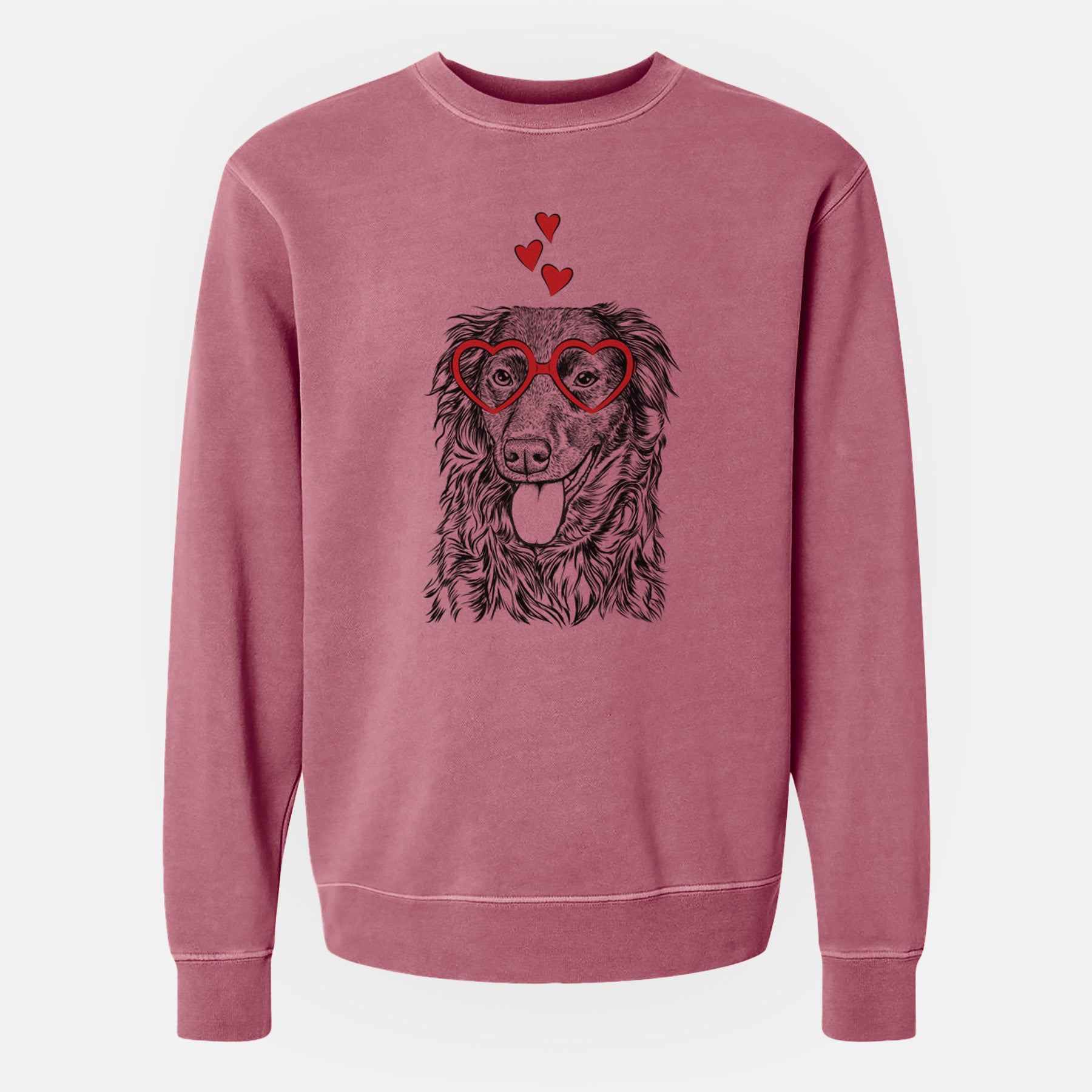 Valentine Maisie Mae the Aussiedor - Unisex Pigment Dyed Crew Sweatshirt