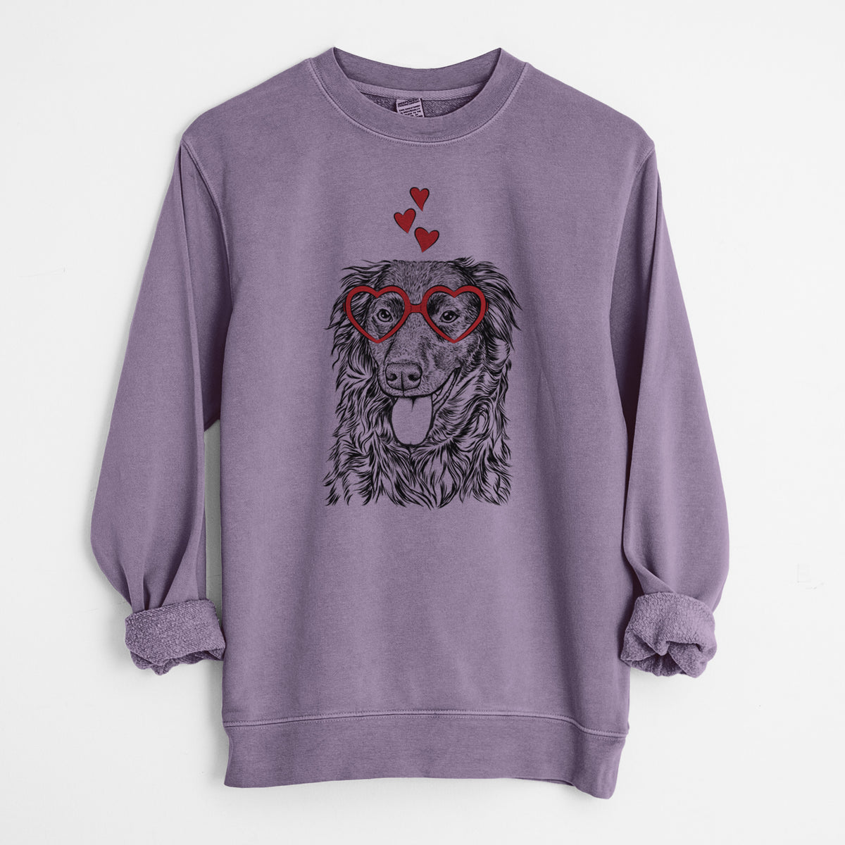 Valentine Maisie Mae the Aussiedor - Unisex Pigment Dyed Crew Sweatshirt