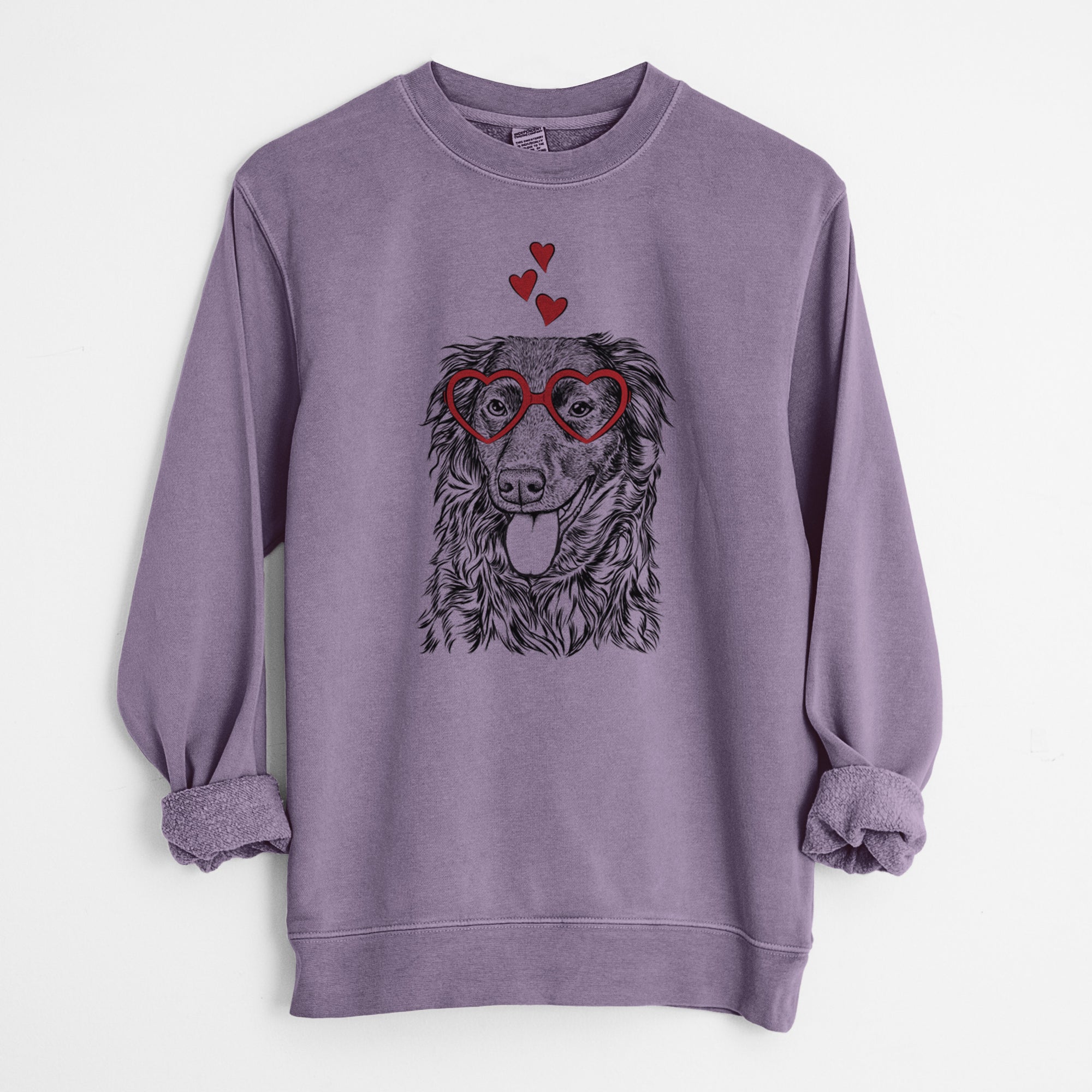 Valentine Maisie Mae the Aussiedor - Unisex Pigment Dyed Crew Sweatshirt