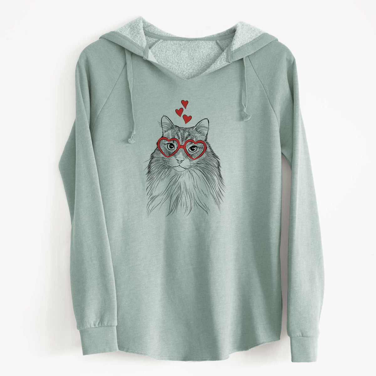 Valentine Maks the Siberian Cat - Cali Wave Hooded Sweatshirt