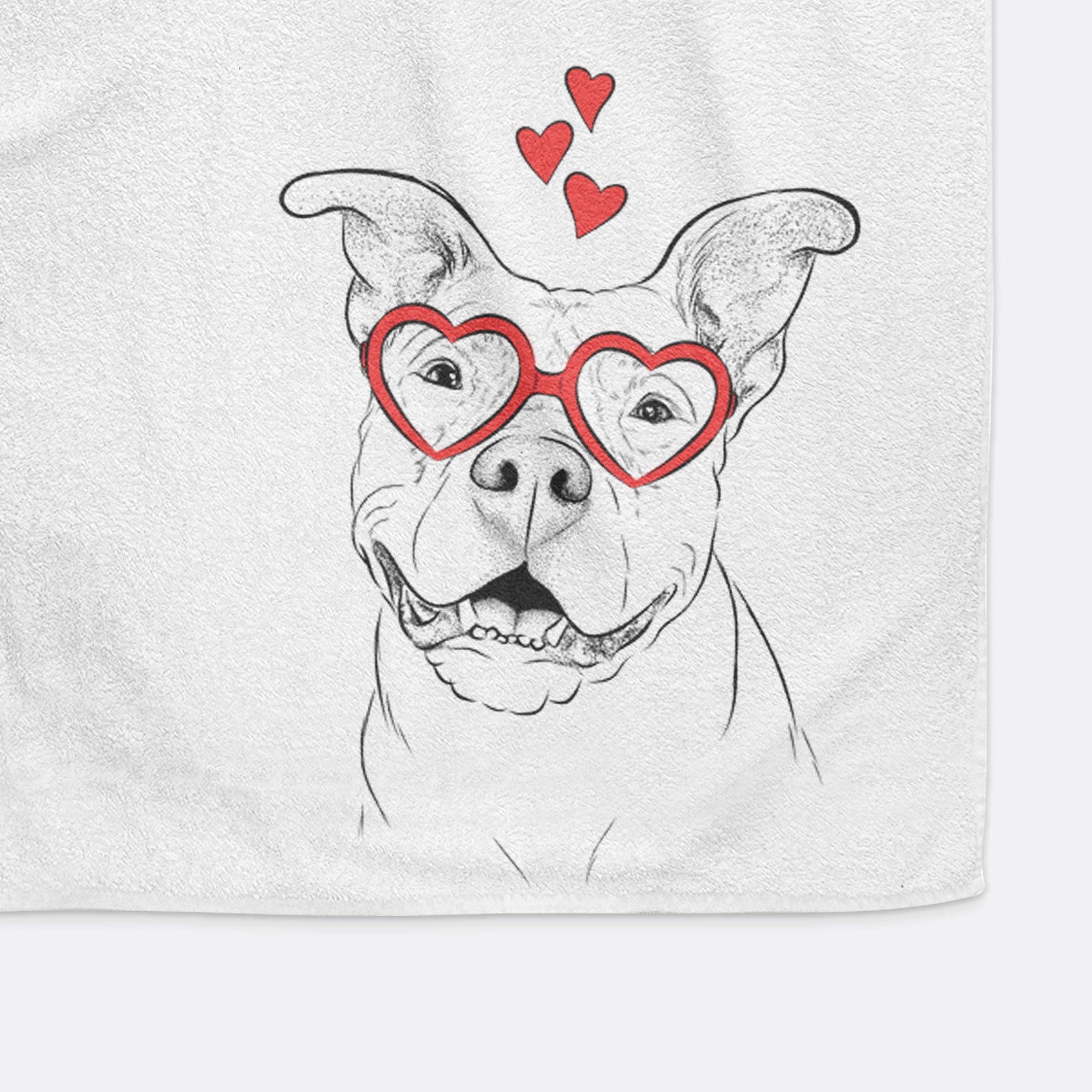 Malibu the Staffordshire Terrier/Pitbull Mix Decorative Hand Towel