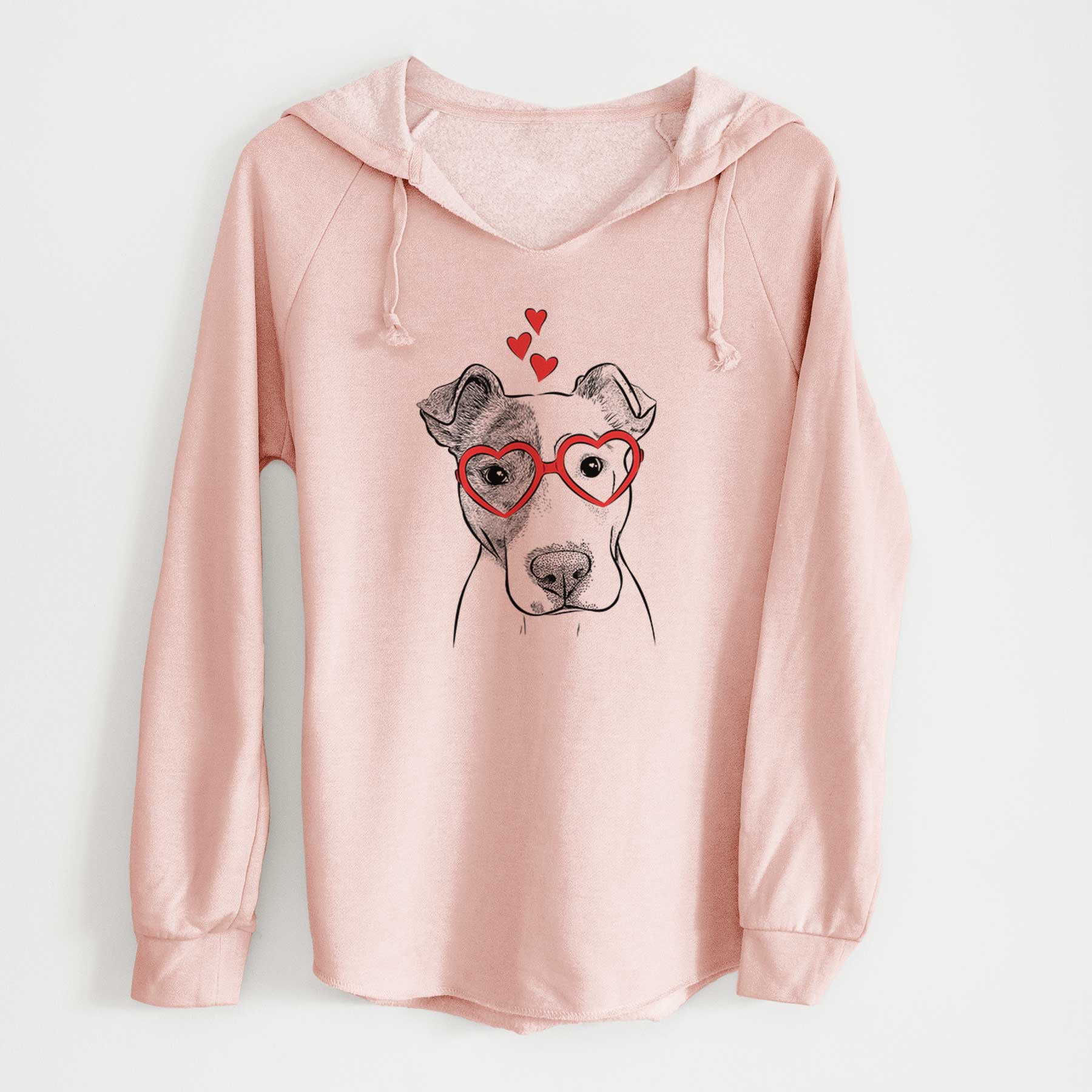 Valentine Manchi the Pitbull Mix - Cali Wave Hooded Sweatshirt