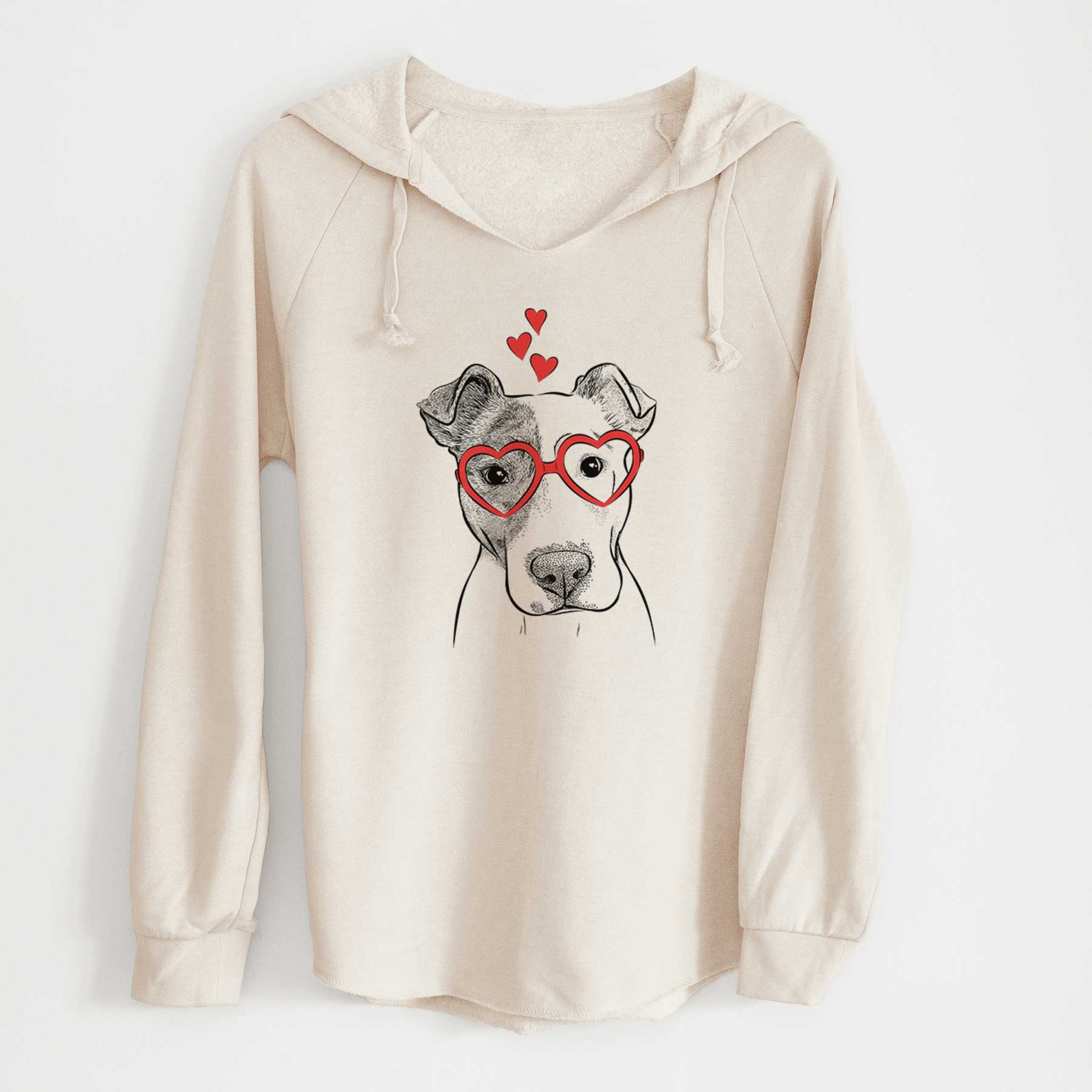 Valentine Manchi the Pitbull Mix - Cali Wave Hooded Sweatshirt