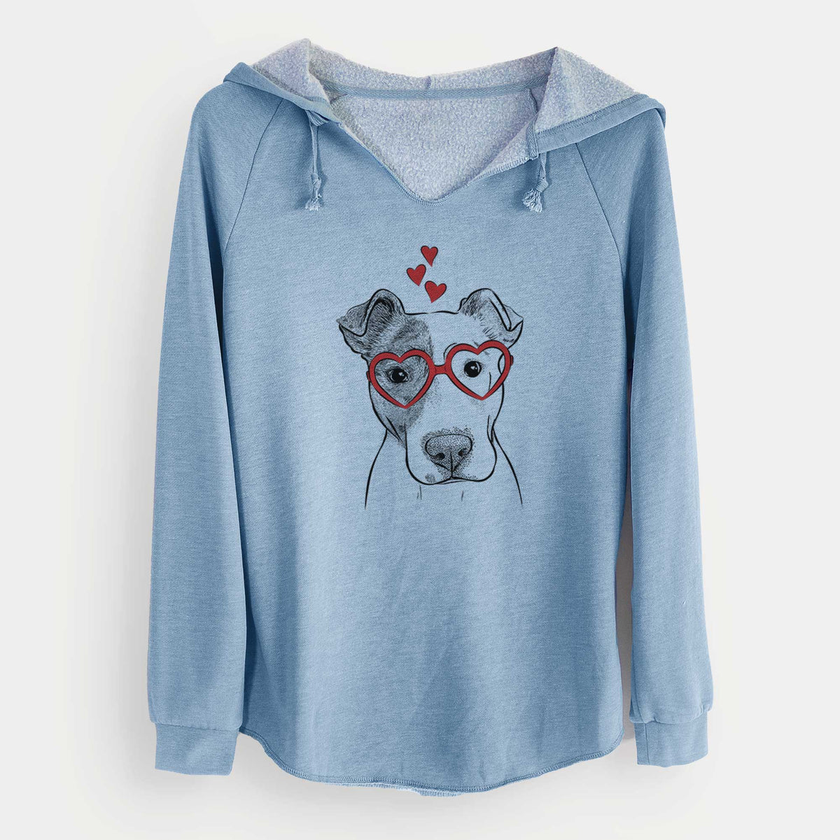 Valentine Manchi the Pitbull Mix - Cali Wave Hooded Sweatshirt