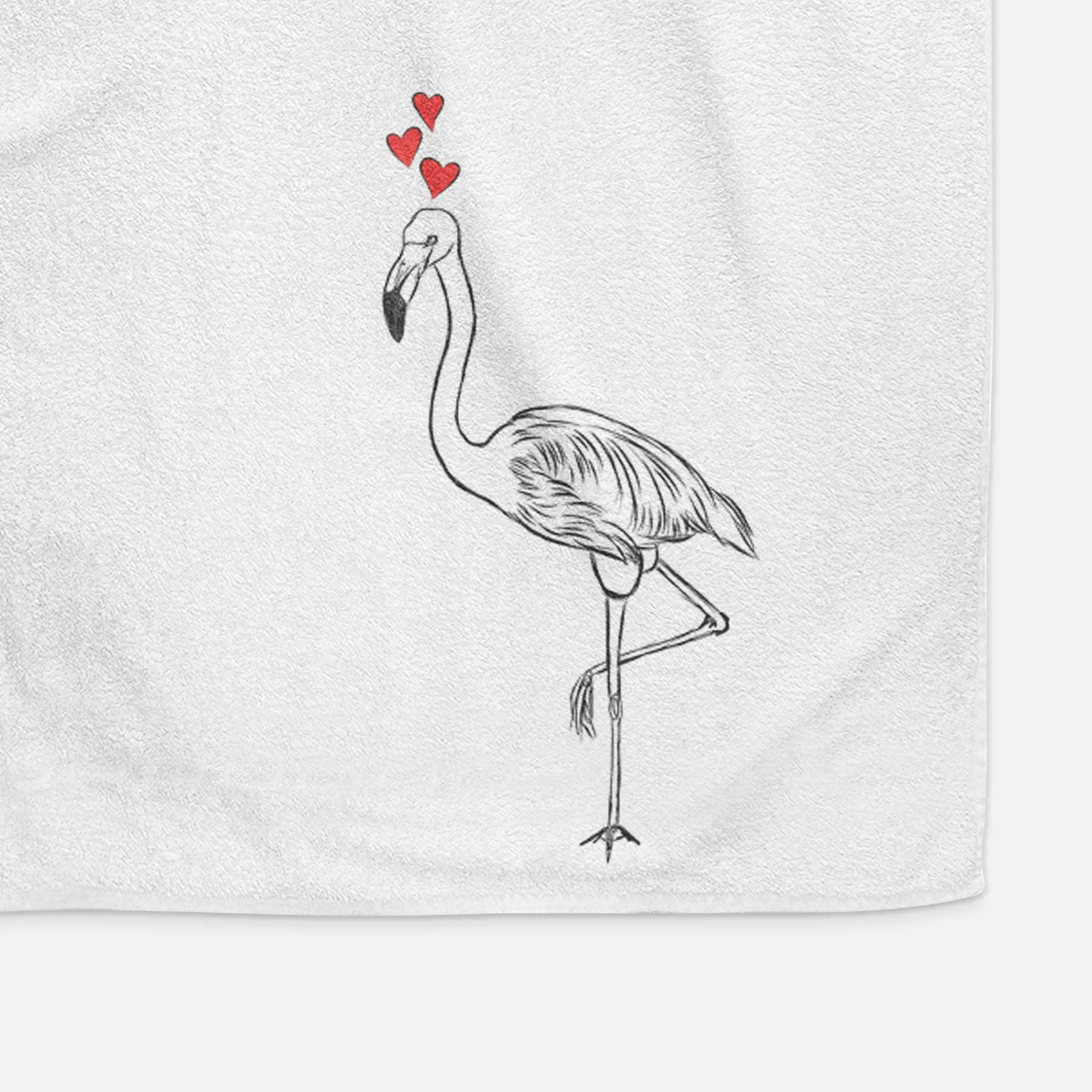 Mango the Flamingo Decorative Hand Towel