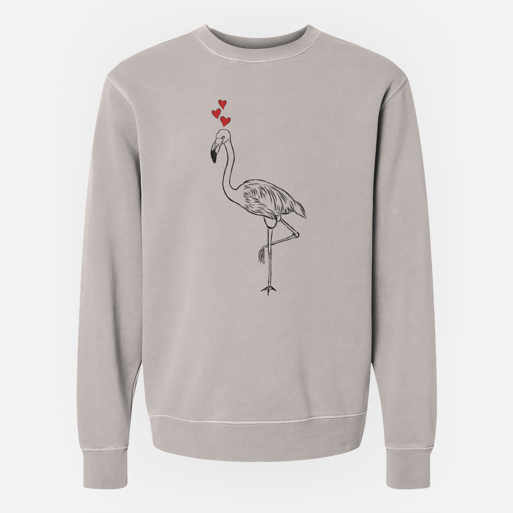 Valentine Mango the Flamingo - Unisex Pigment Dyed Crew Sweatshirt