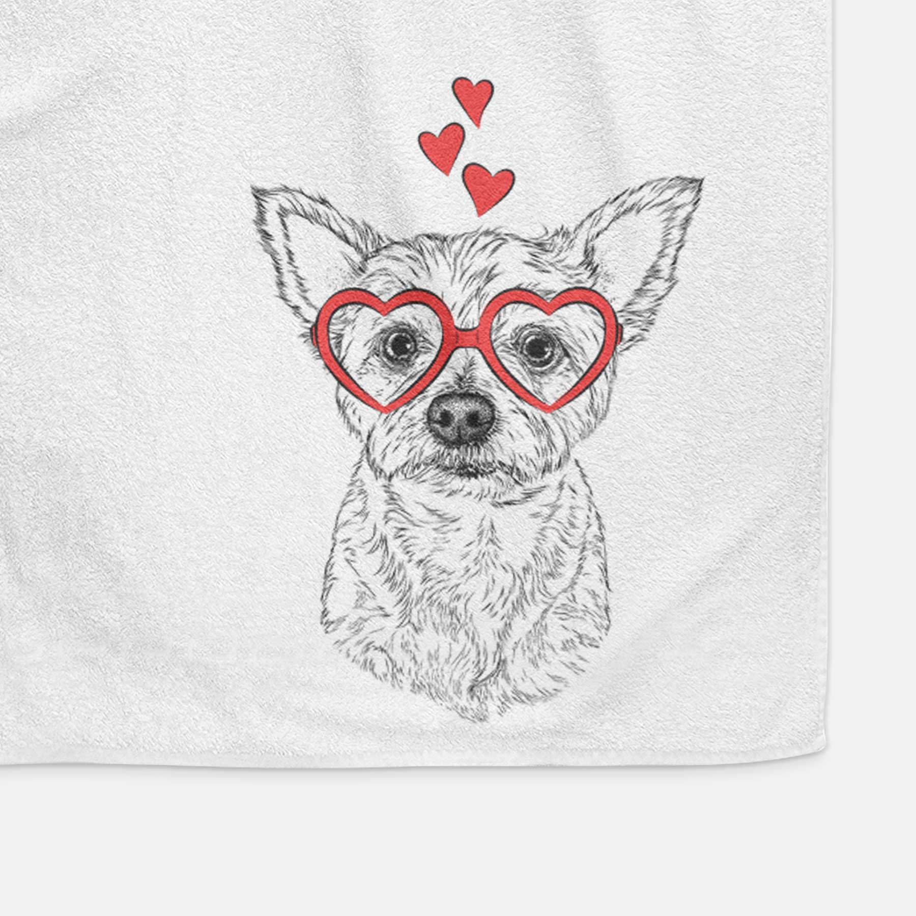 Mango the Yorker Cairn Terrier Mix Decorative Hand Towel