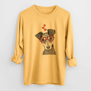Valentine Manny the Manchester Terrier - Heavyweight 100% Cotton Long Sleeve
