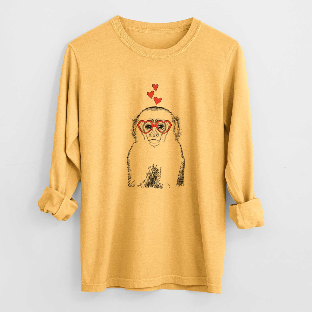 Valentine Marcel the Capuchin Monkey - Heavyweight 100% Cotton Long Sleeve