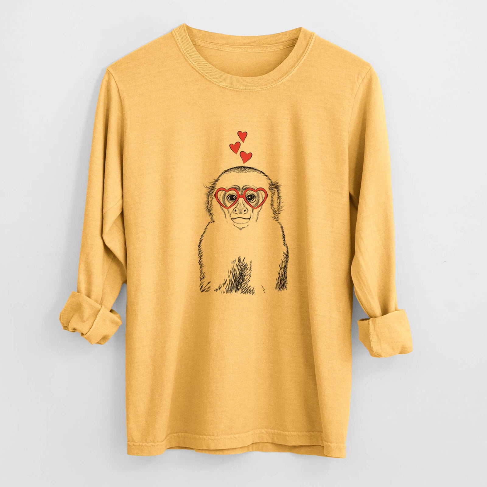 Valentine Marcel the Capuchin Monkey - Heavyweight 100% Cotton Long Sleeve