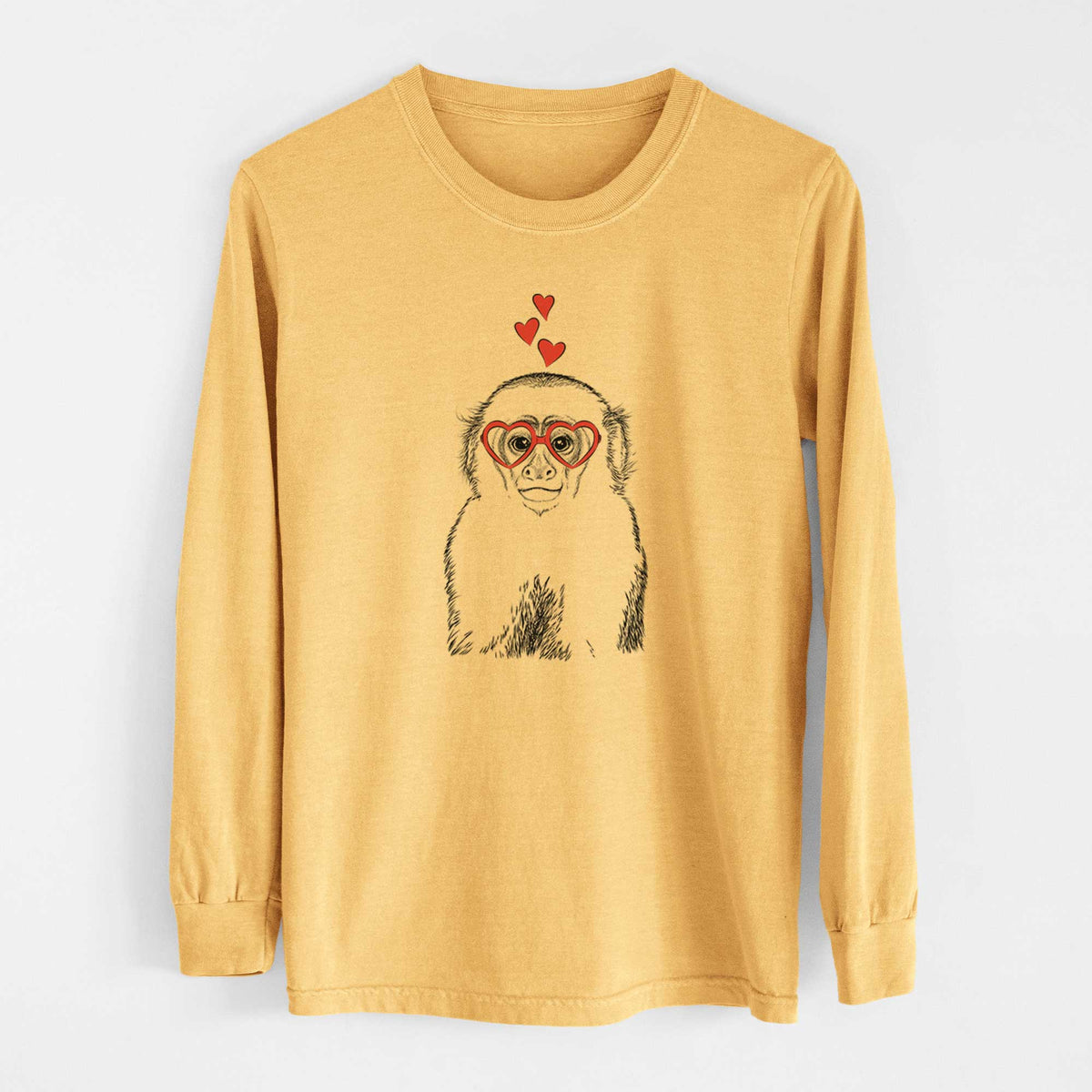 Valentine Marcel the Capuchin Monkey - Heavyweight 100% Cotton Long Sleeve
