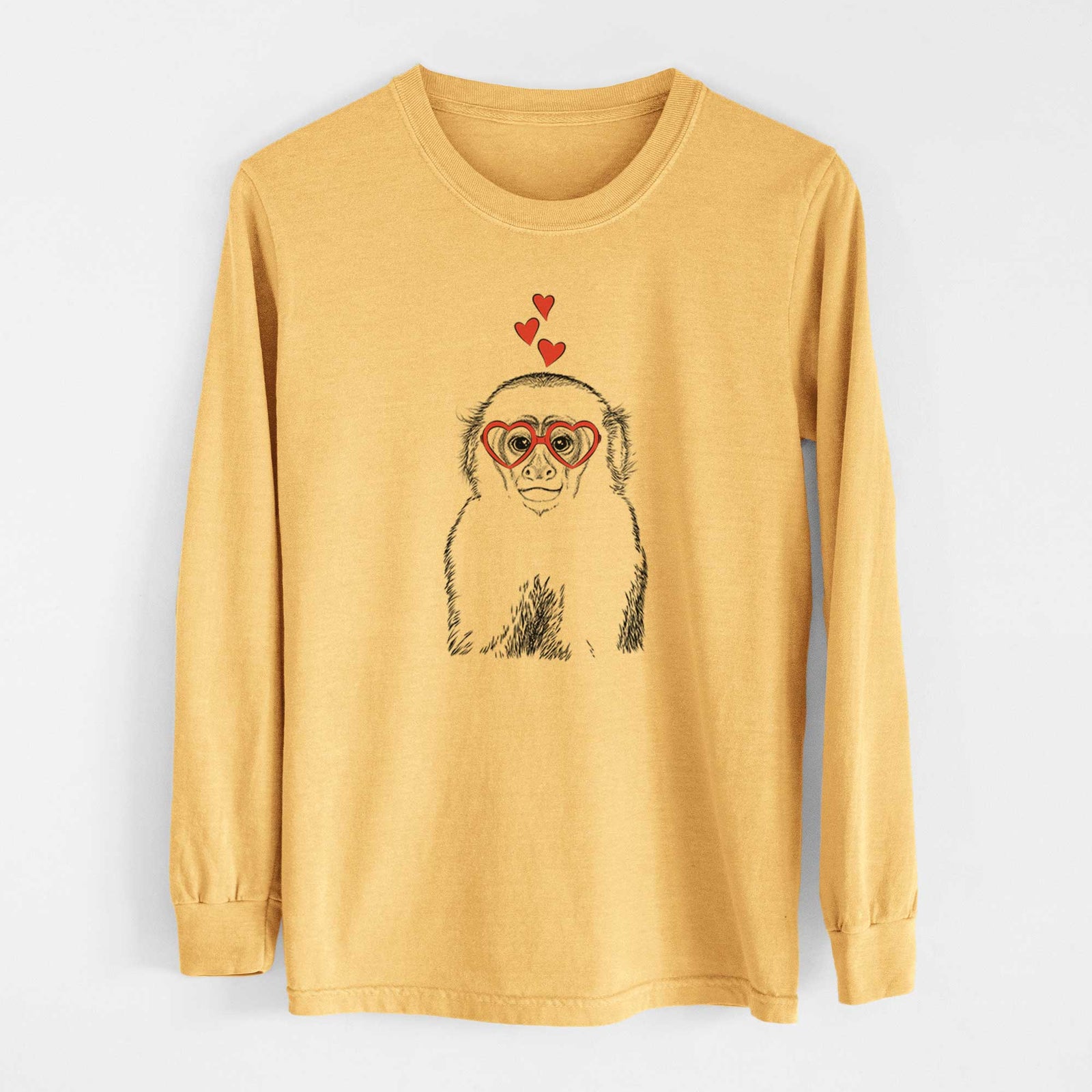 Valentine Marcel the Capuchin Monkey - Heavyweight 100% Cotton Long Sleeve