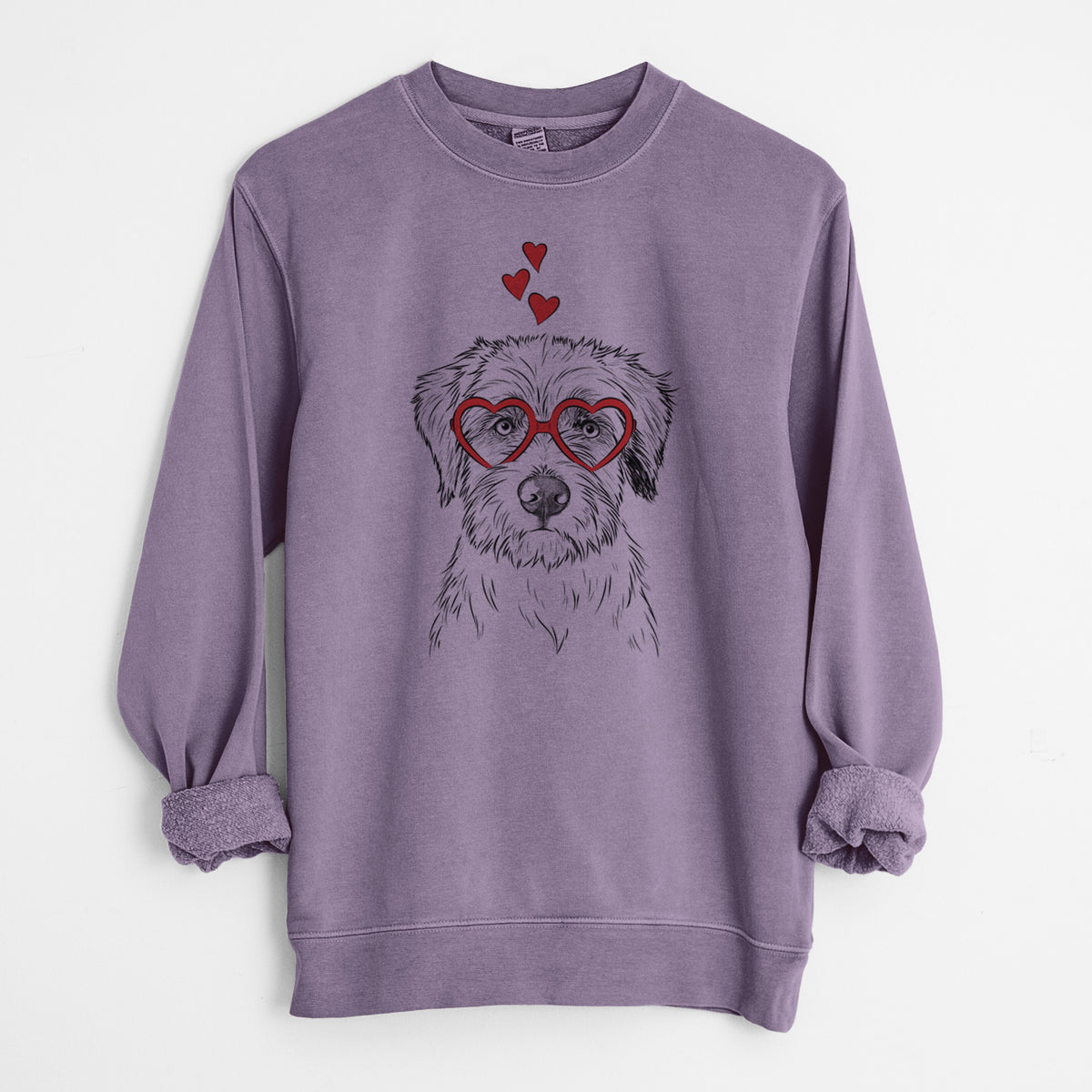 Valentine Marek the Bernedoodle - Unisex Pigment Dyed Crew Sweatshirt
