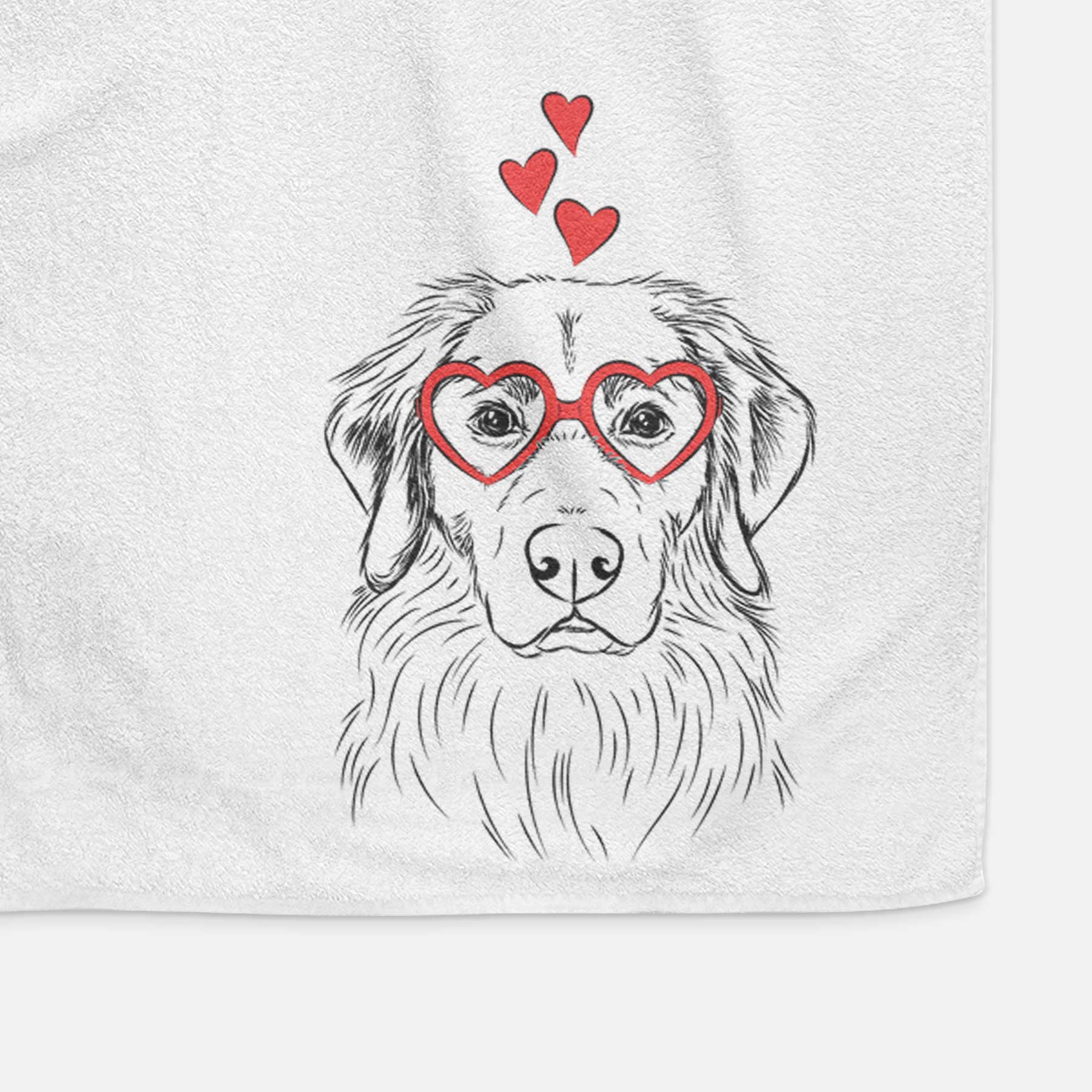 Marley the Golden Retriever Decorative Hand Towel