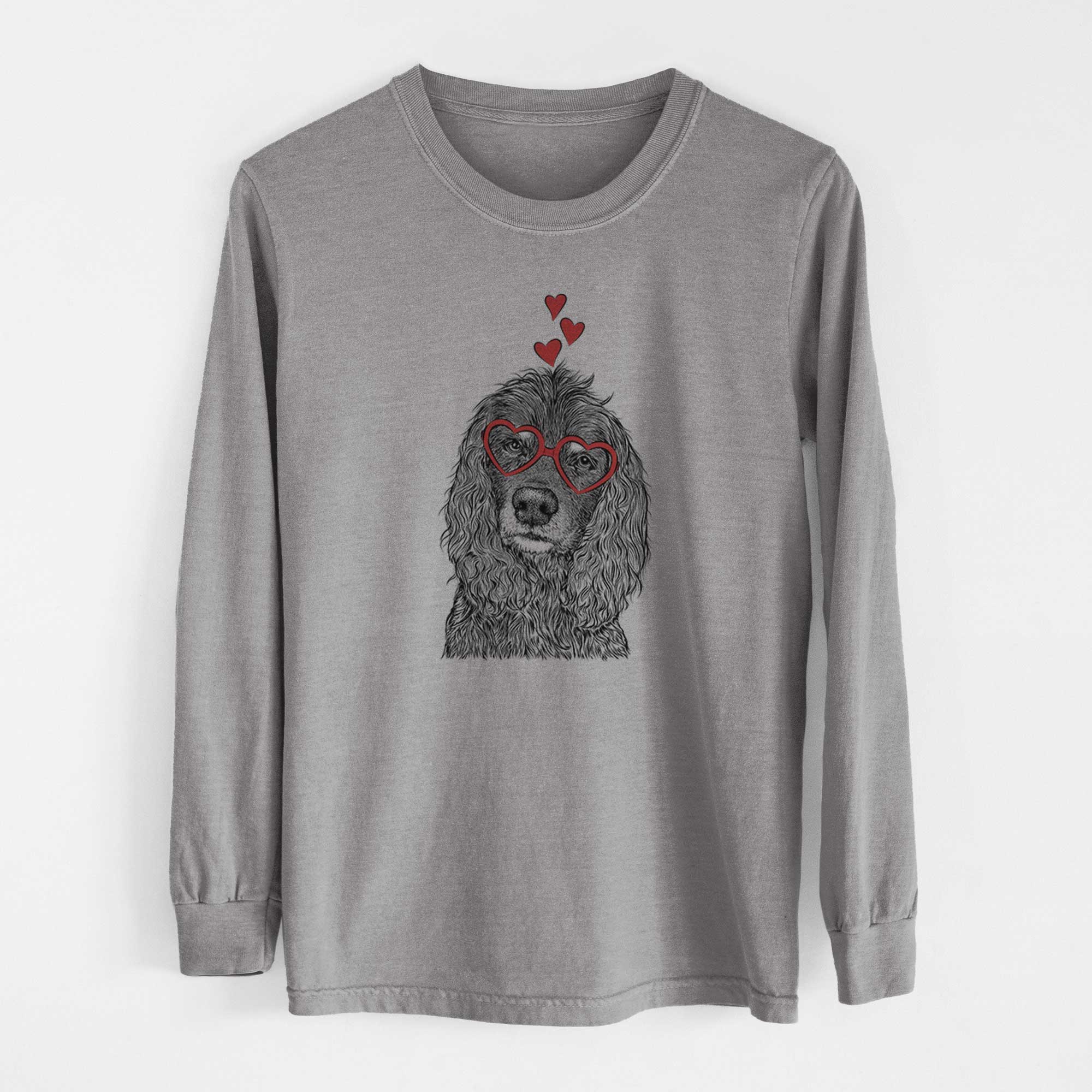 Valentine Marley Boy the American Cocker Spaniel - Heavyweight 100% Cotton Long Sleeve