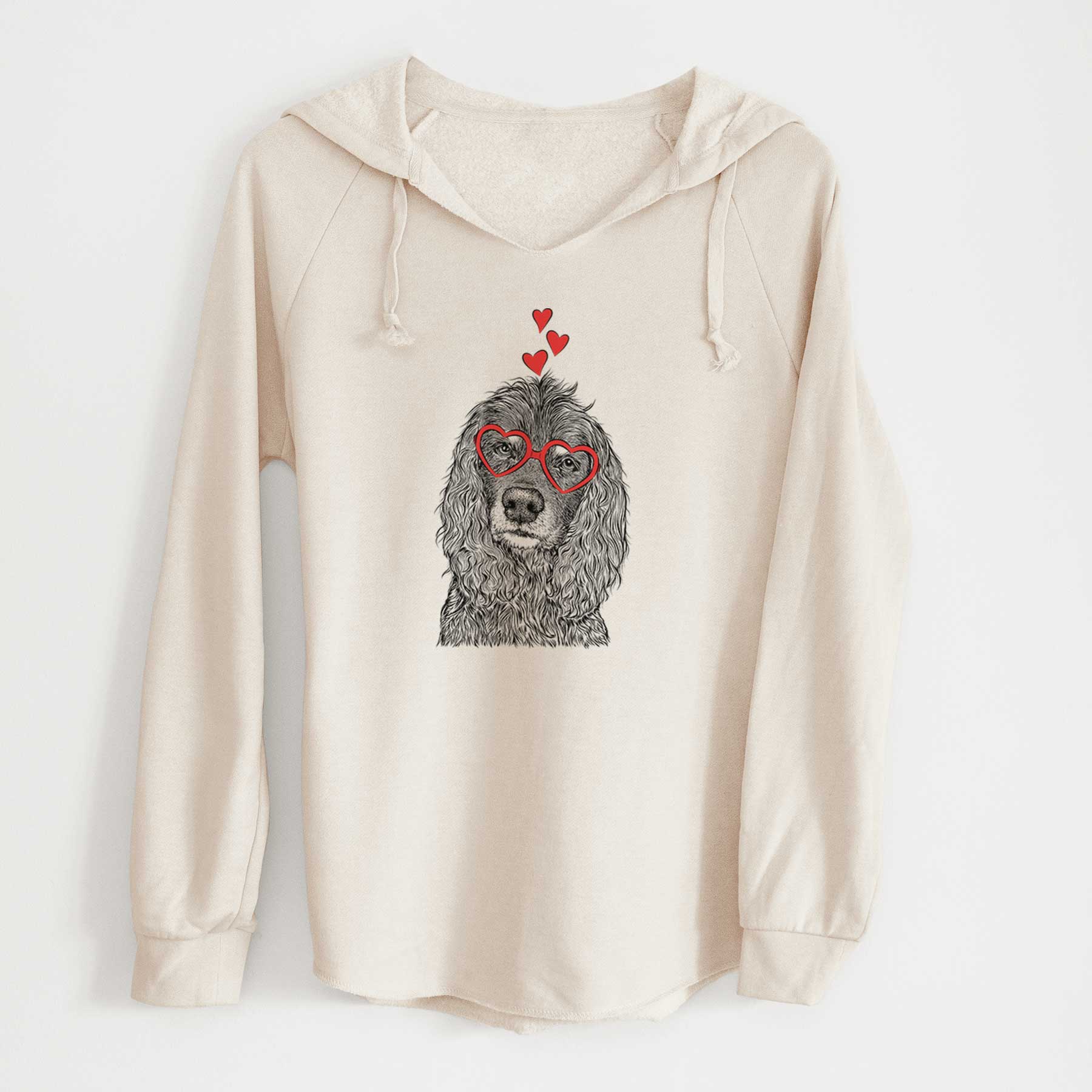 Valentine Marley Boy the American Cocker Spaniel - Cali Wave Hooded Sweatshirt